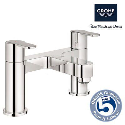 Grohe GET Gloss Chrome Deck-mounted Manual Double Bath Filler Tap - 3