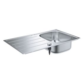 Grohe K200 Stainless steel 1 Bowl Kitchen sink (W)500mm x (L)860mm