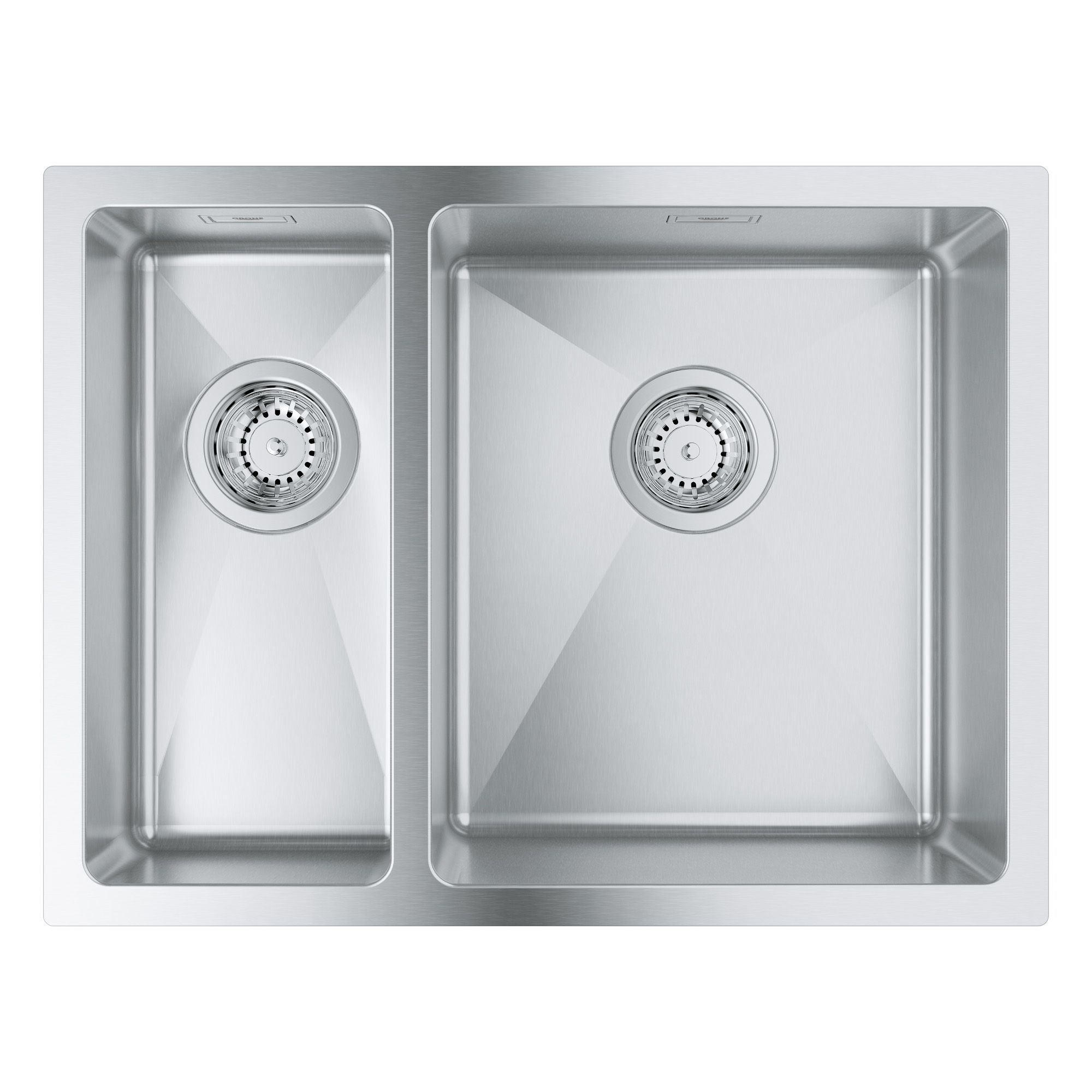 Grohe K700U Stainless steel 2 Bowl Kitchen sink RH 450mm x 595mm