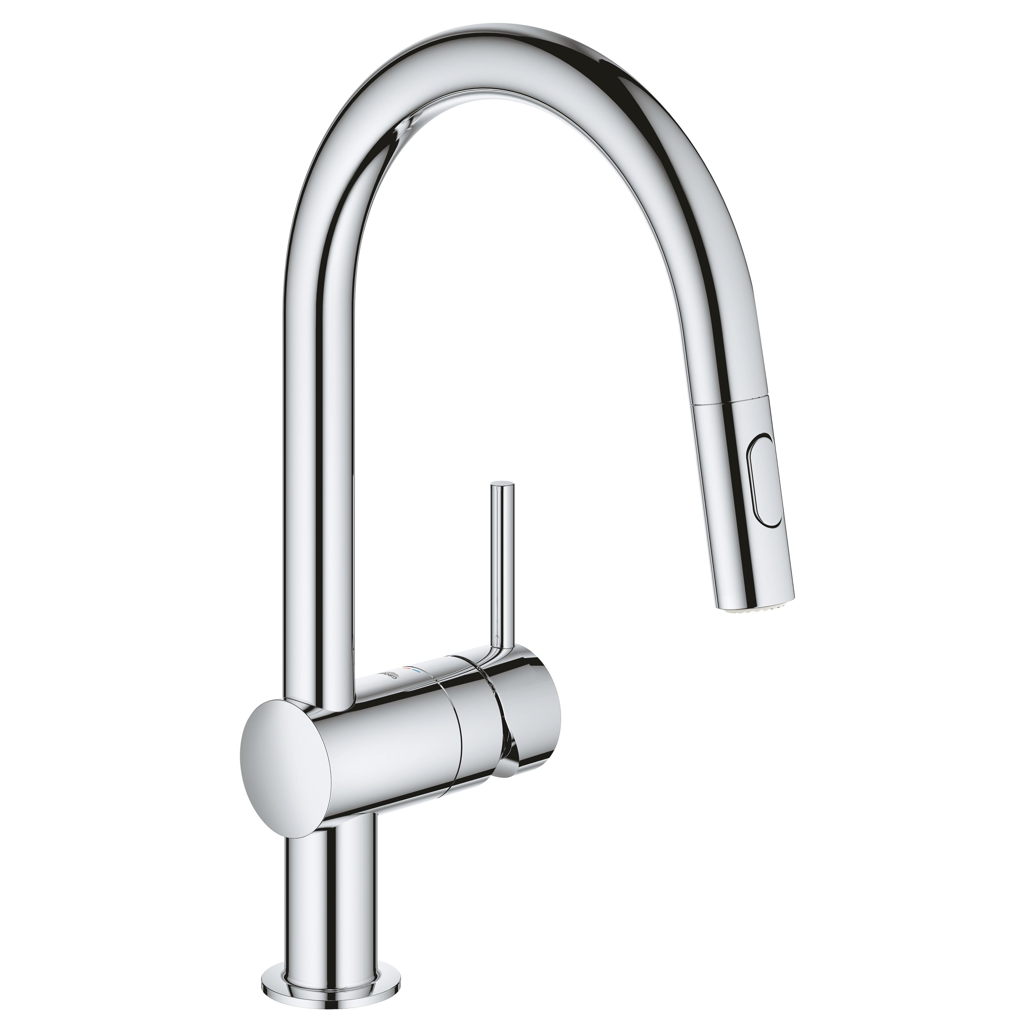 Grohe Minta Chrome effect Chrome-plated Kitchen Pull-out mono mixer Tap