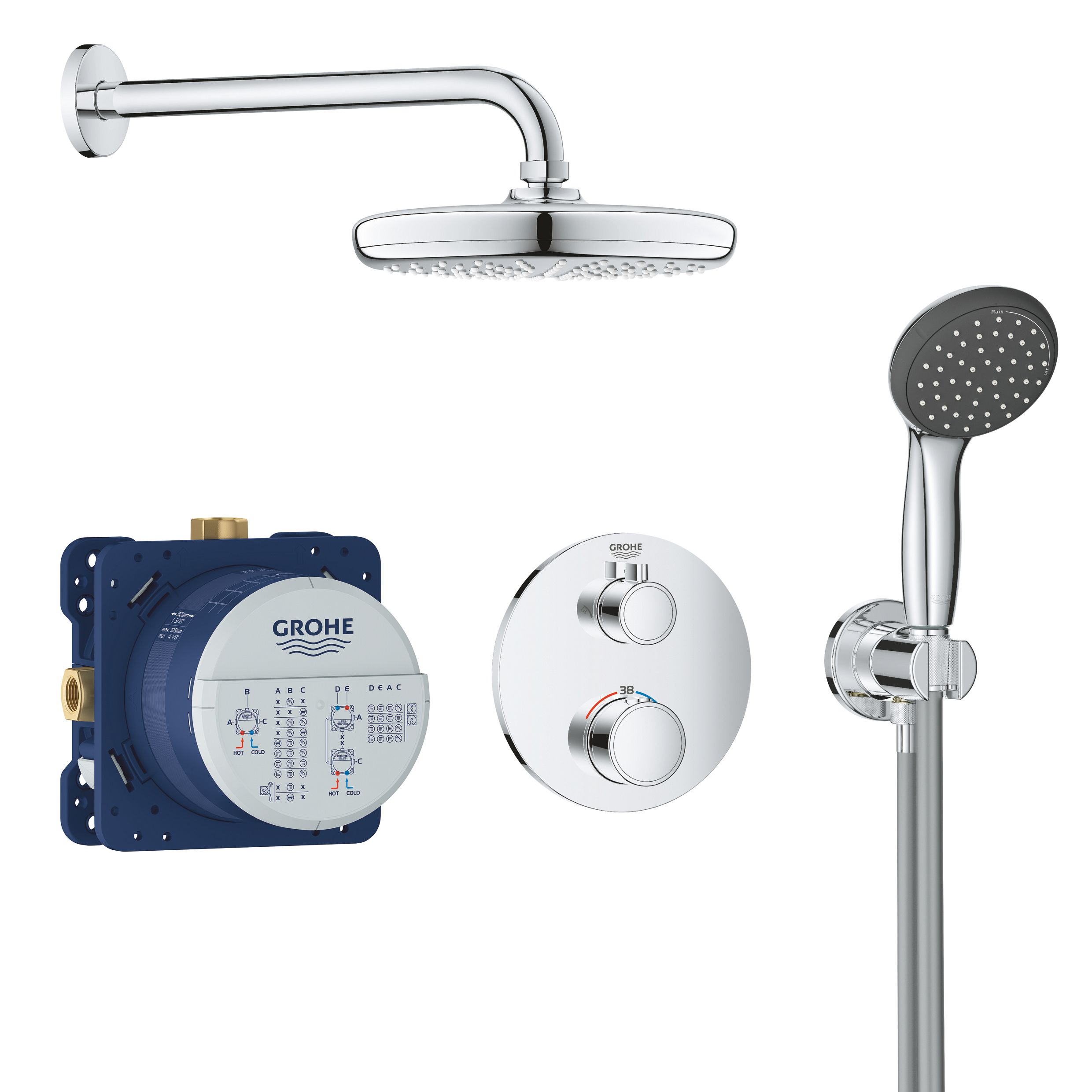Grohe Precision trend Shower kit with 2 heads & 1.25m hose length