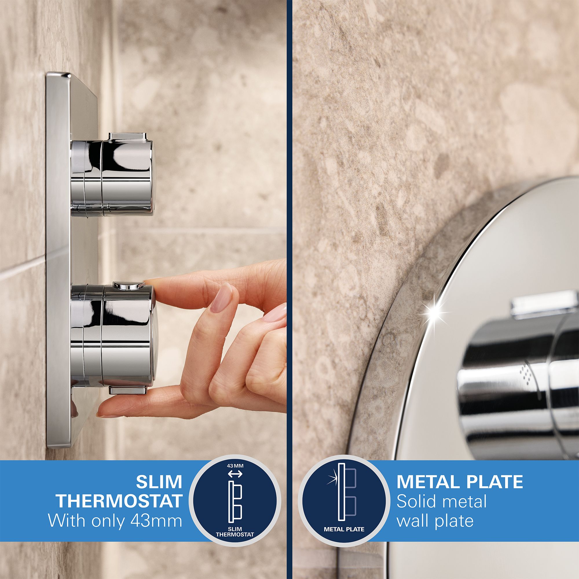 Grohe Precision trend Shower kit with 2 heads & 1.25m hose length