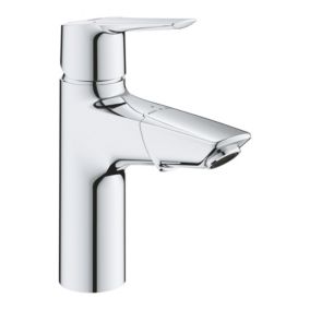 Grohe QuickFix Start Pull-out Chrome effect Deck-mounted Manual Basin Mono mixer Tap with Pop-up waste