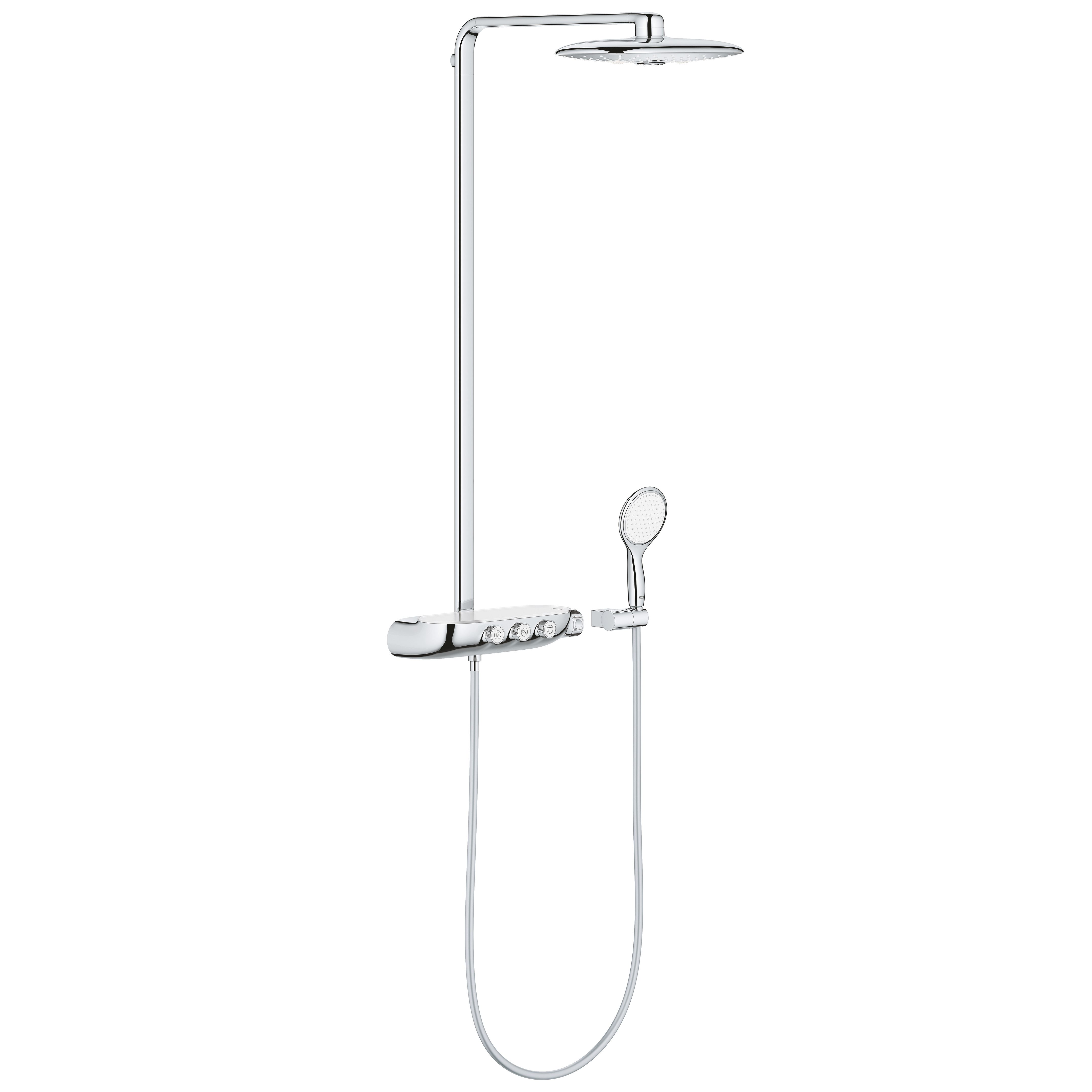 Grohe Rainshower SmartControl 360 Duo Chrome effect Thermostatic Mixer Multi head shower with 2 Shower heads