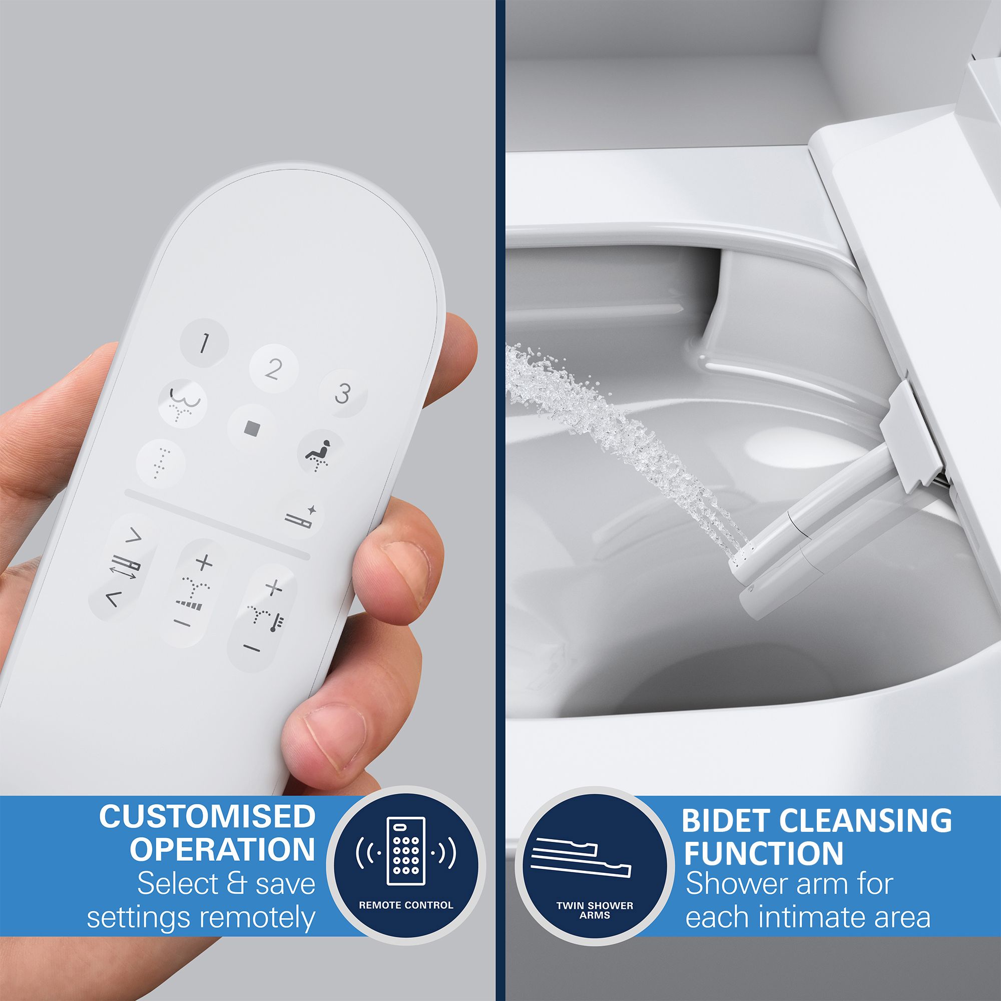 Grohe Sensia Vortex rimless Smart toilet with Soft close seat