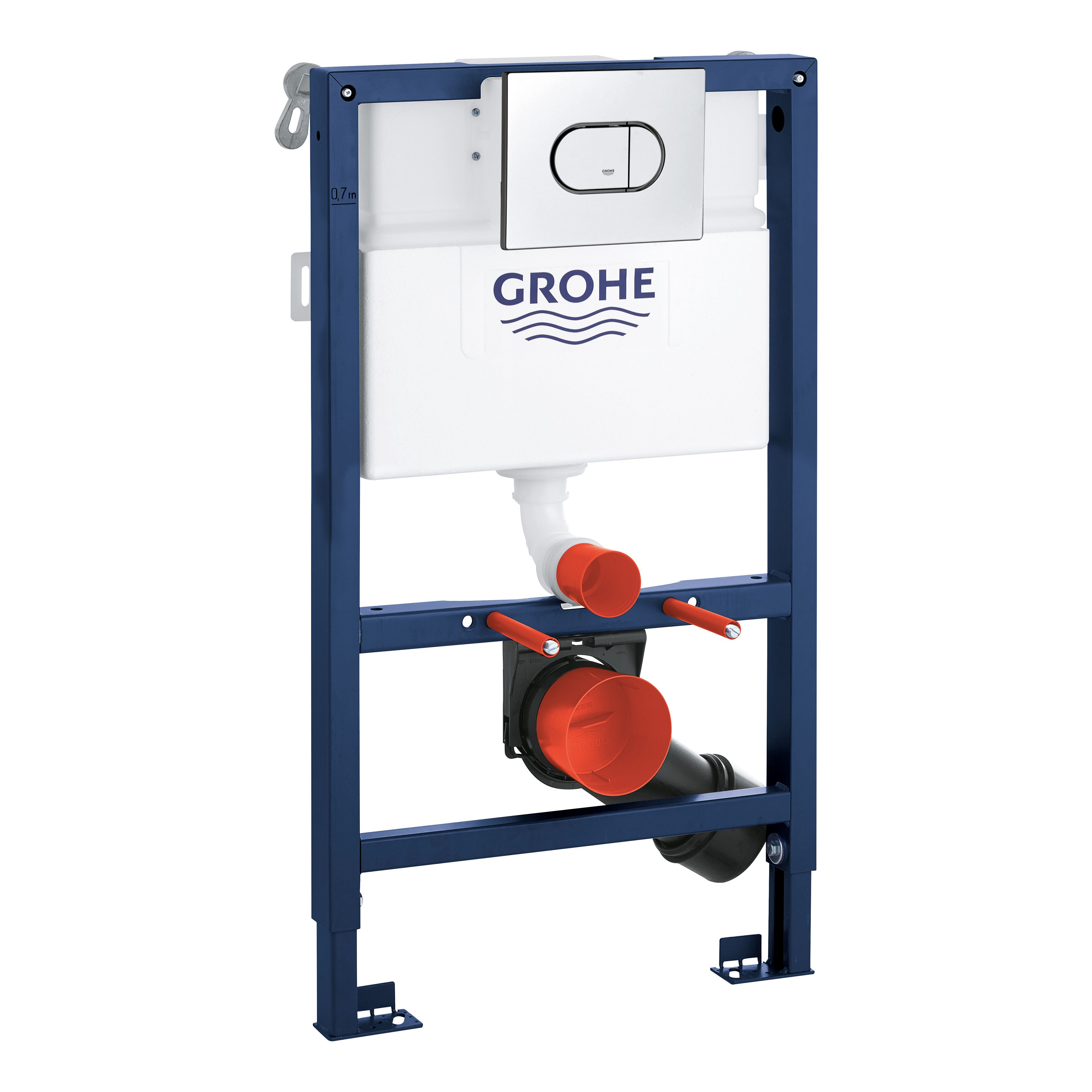 Grohe Solido Blue Concealed Wall-mounted Dual Toilet Cistern frame set ...