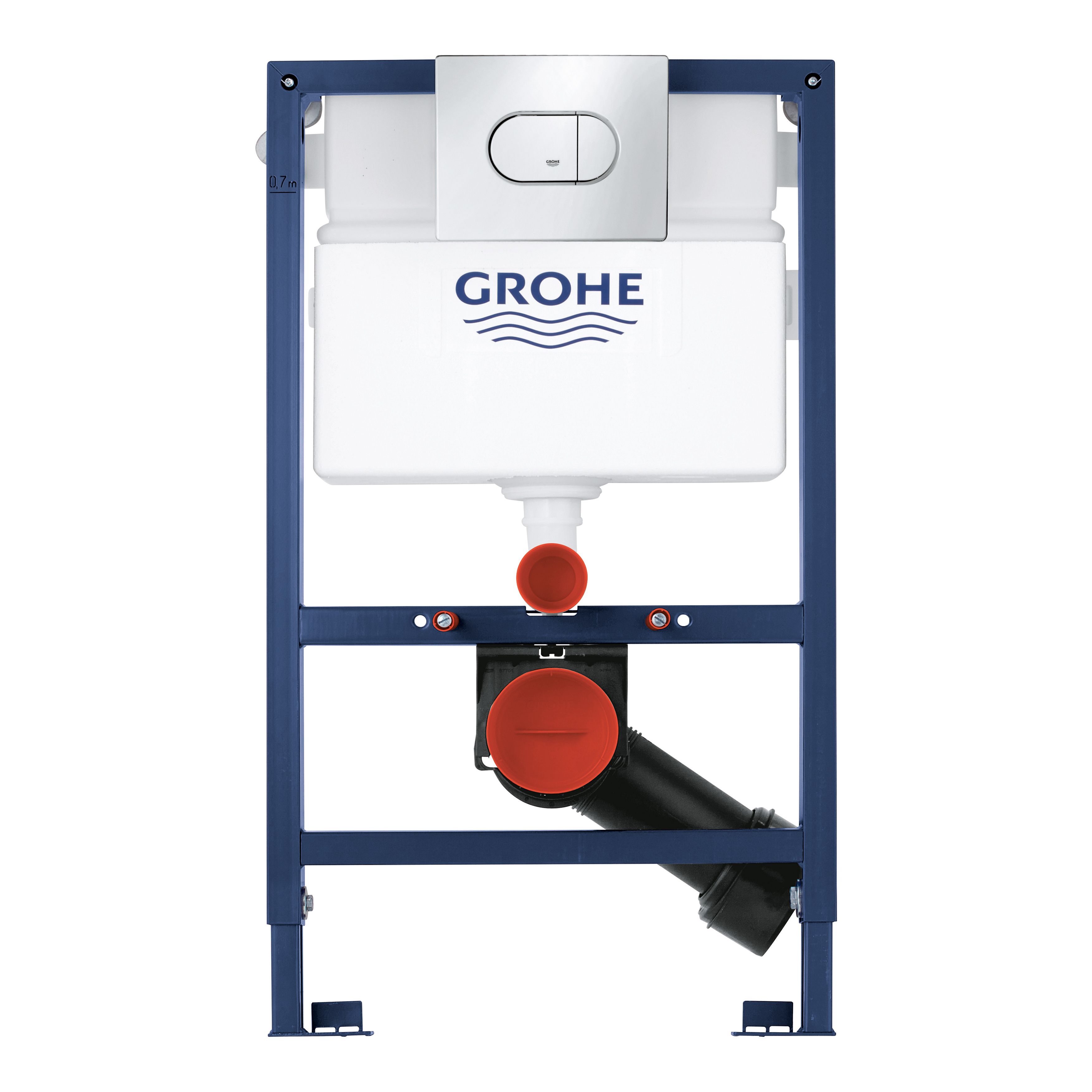 Grohe Solido Blue Concealed Wall-mounted Dual Toilet Cistern frame set (H)82cm