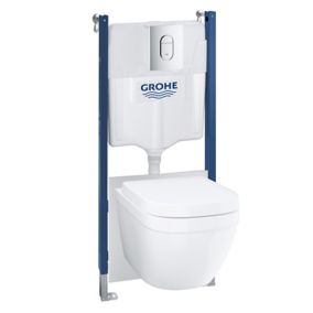 Grohe Solido White Wall hung Toilet with Soft close seat & Concealed cistern