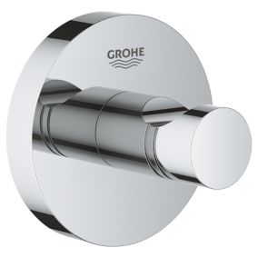 Grohe Start Chrome effect Metal Small Round Single Hook (H)54mm (W)54mm