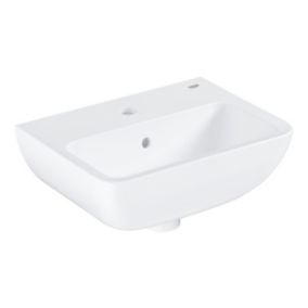 Grohe Start Edge Alpine White D-shaped Wall-mounted Vanity Basin (W)45cm