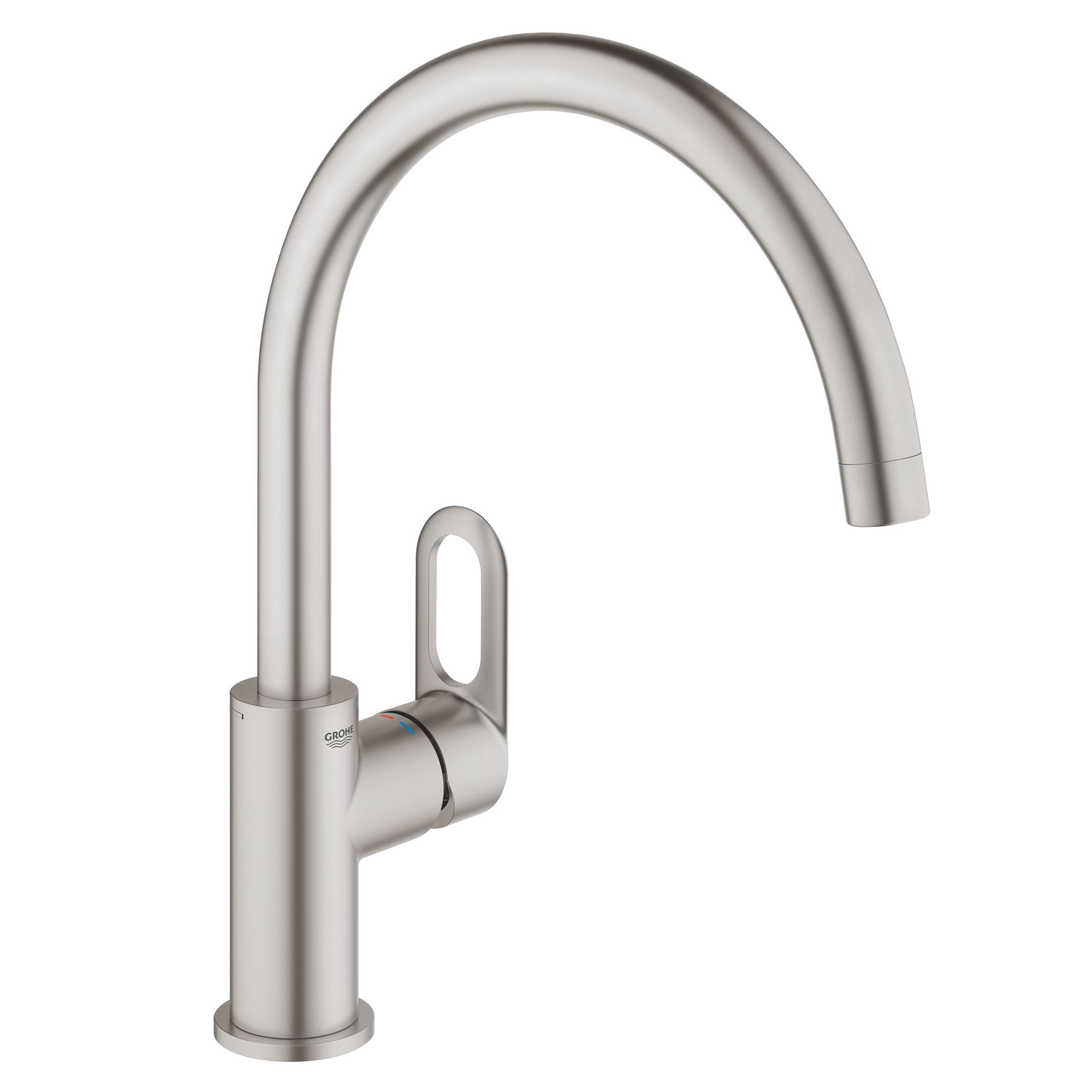 Grohe Start Loop Nickel effect Kitchen Monobloc Tap