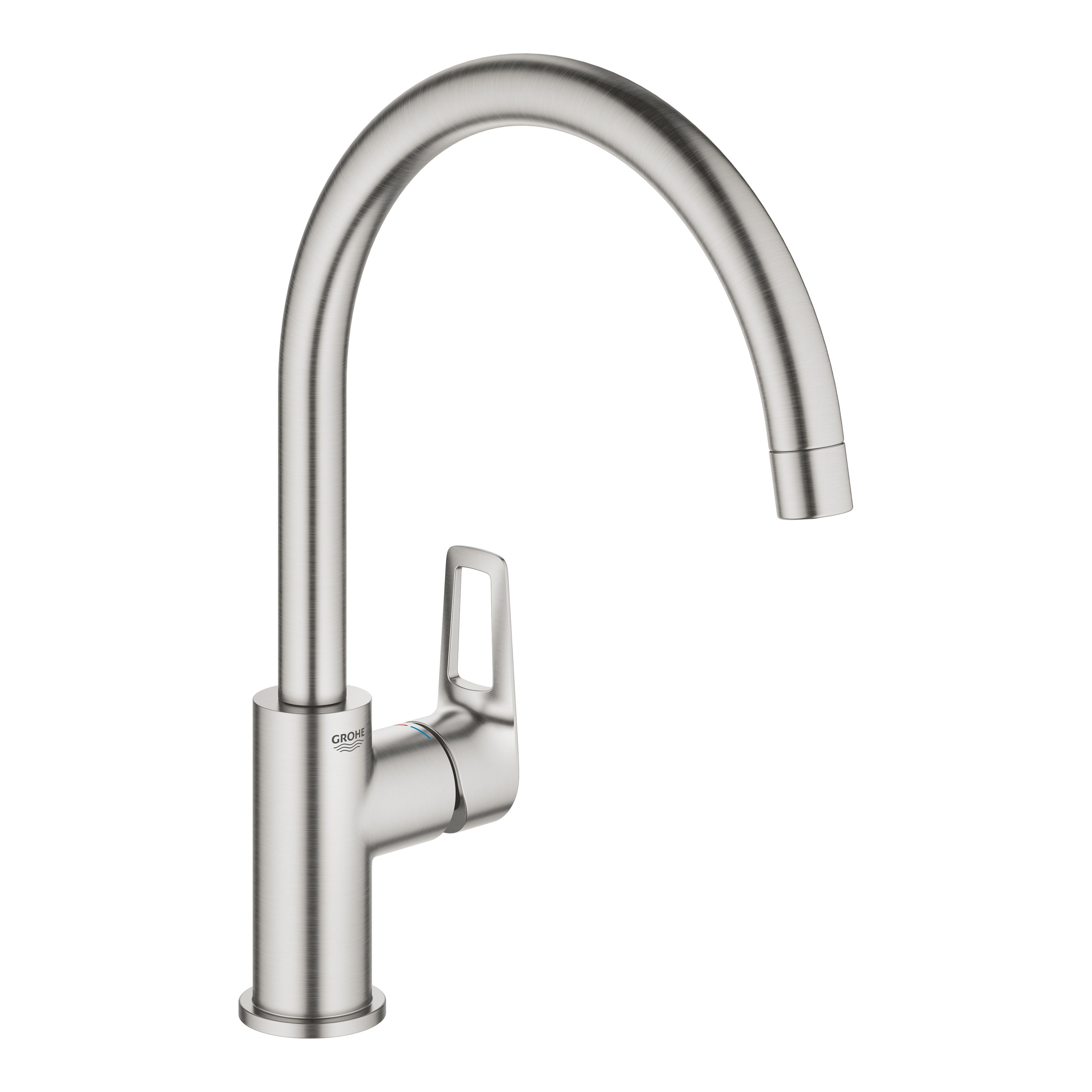 grohe start loop chrome effect kitchen deck tap