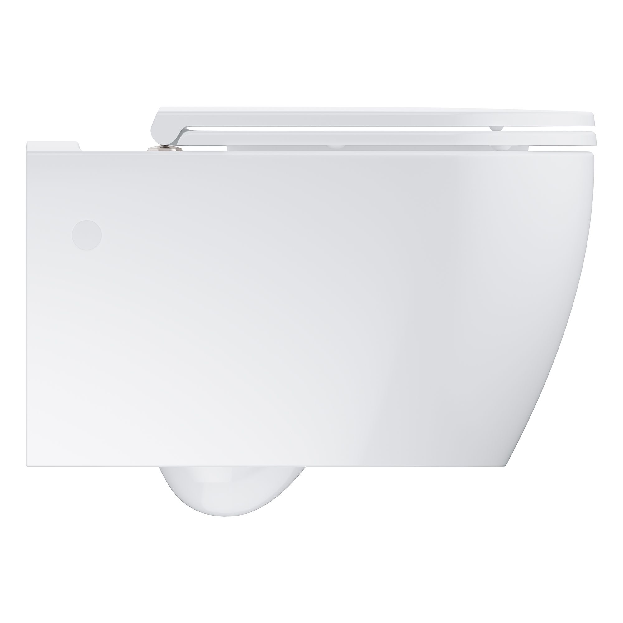 Grohe Start White Rimless Wall hung Round Toilet pan with Soft close seat