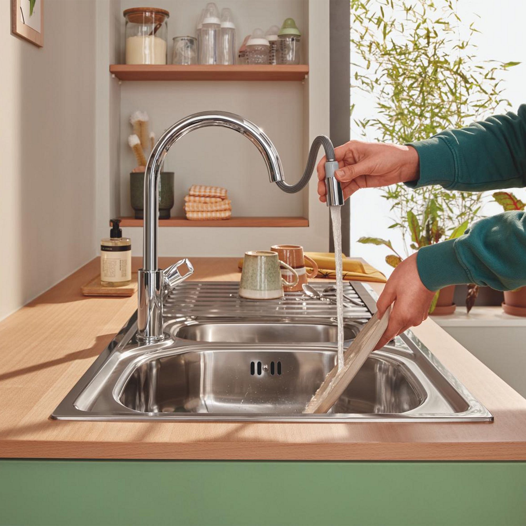 Grohe StartCumbria Gloss Chrome-plated Kitchen Side lever Tap