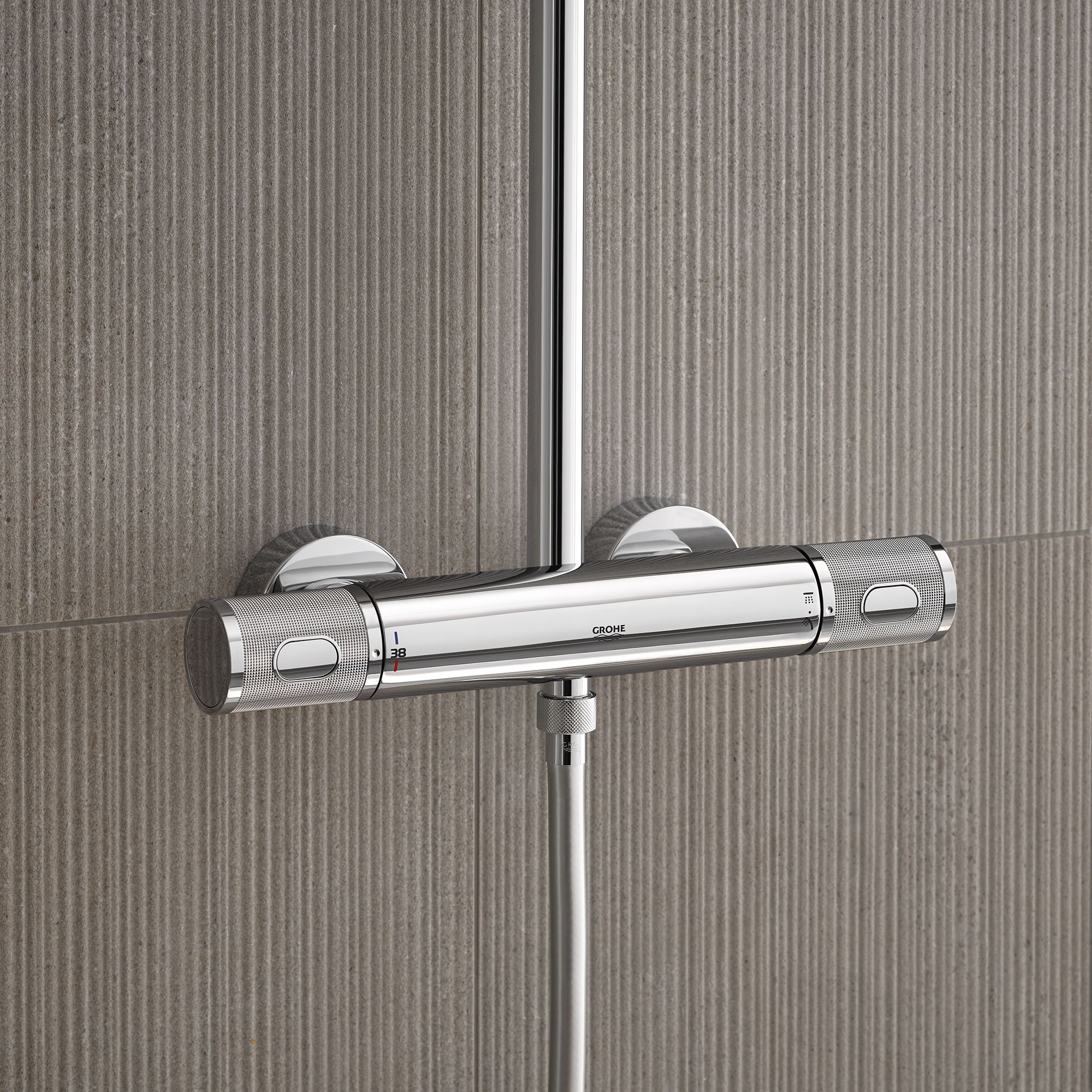 Grohe Vitalio Joy 260 Chrome effect Thermostatic Mixer Multi head ...