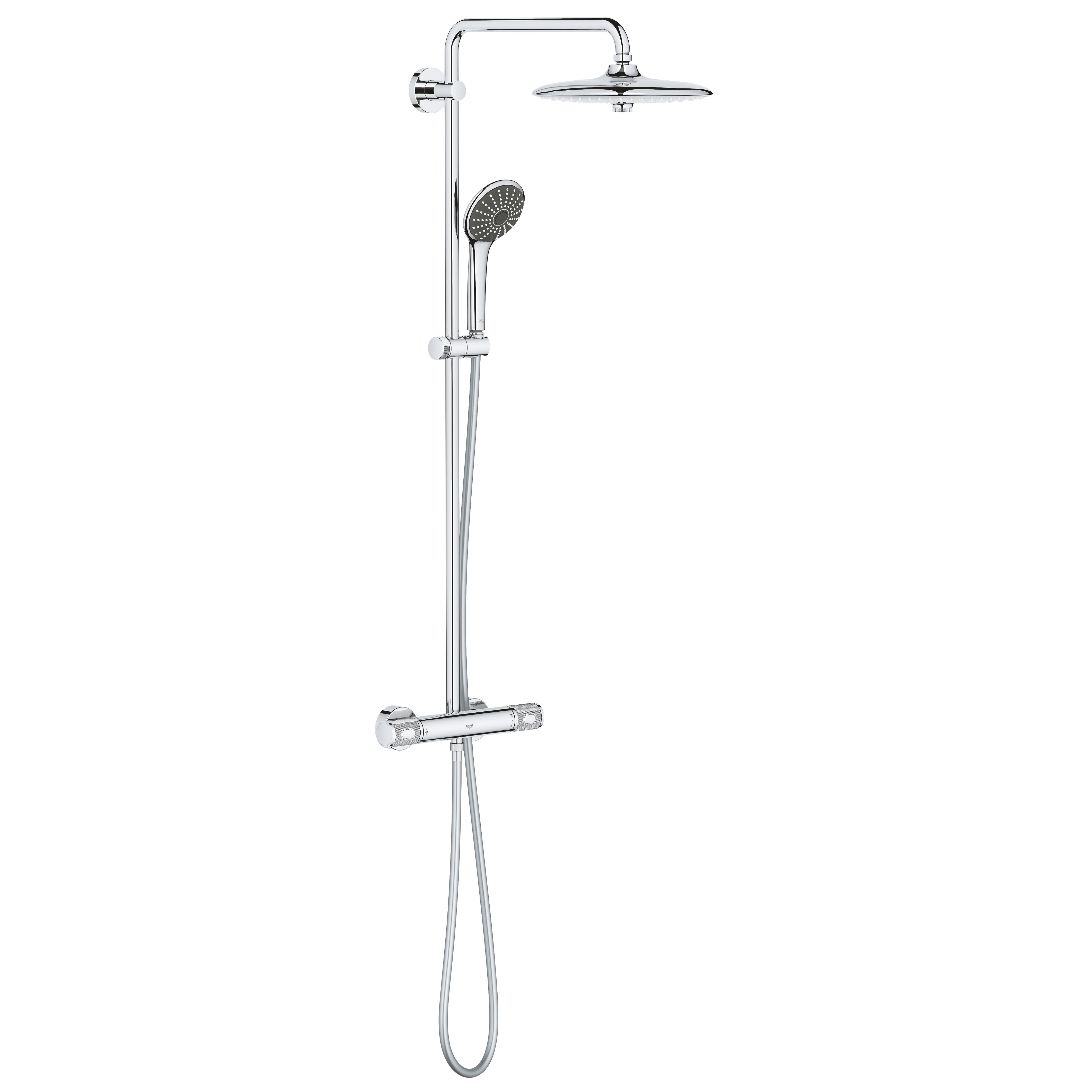 Grohe Vitalio Start 250
 HP Rear-Fed Exposed Chrome Thermostatic Shower System