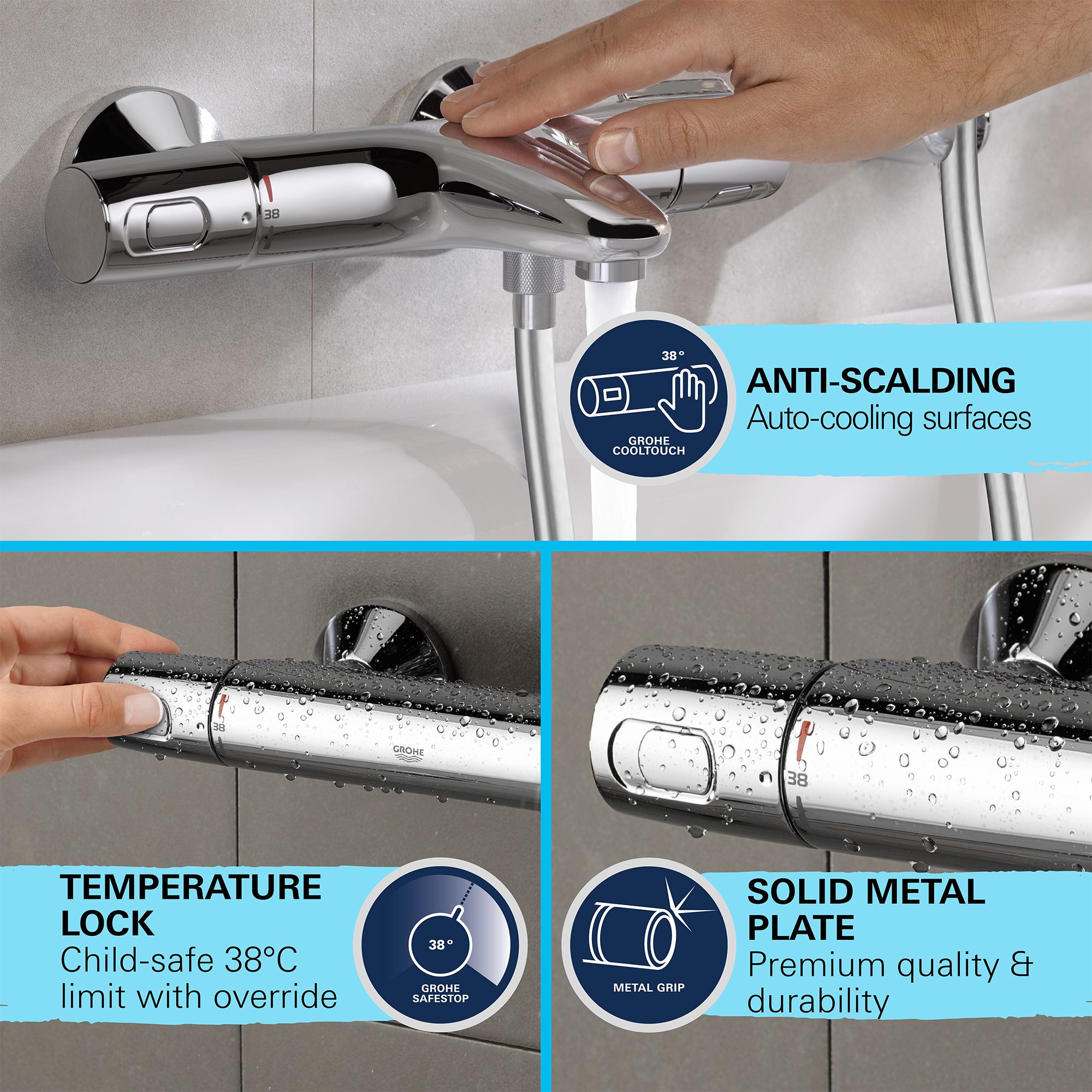 Grohe Vitalio Joy 310 Chrome effect Multi head shower