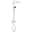 Grohe Vitalio start 250 Wall-mounted Thermostatic Shower kit with 2 shower heads