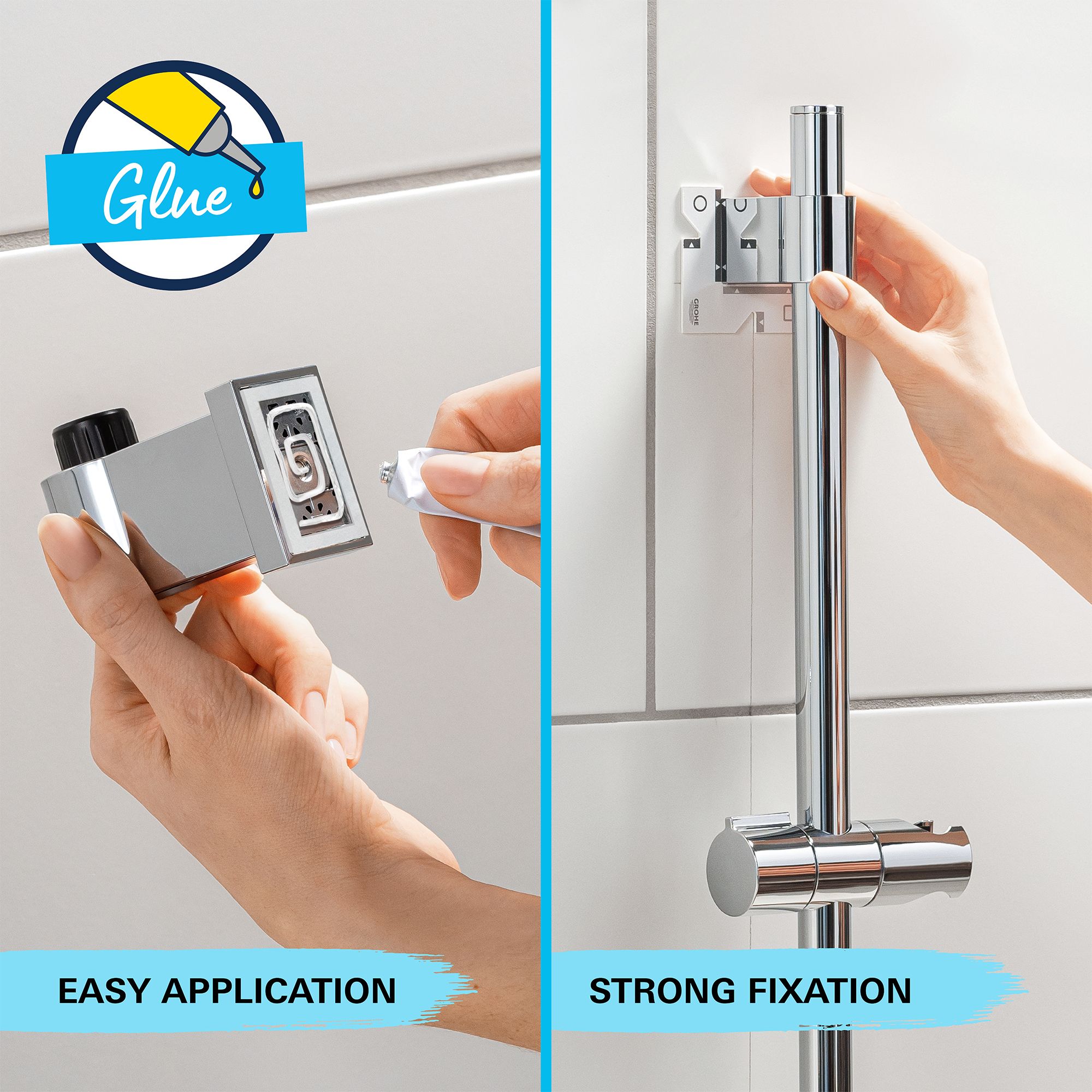 Grohe Vitalio Start Chrome effect Screwed Wall-mounted Shower head holder