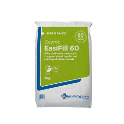 Gyproc Easi-fill Quick dry White Two-coat filler & jointing compound, 5kg Bag