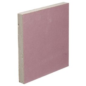 Gyproc Fireline Square edge 12.5mm Plasterboard, (L)2.4m (W)1.2m