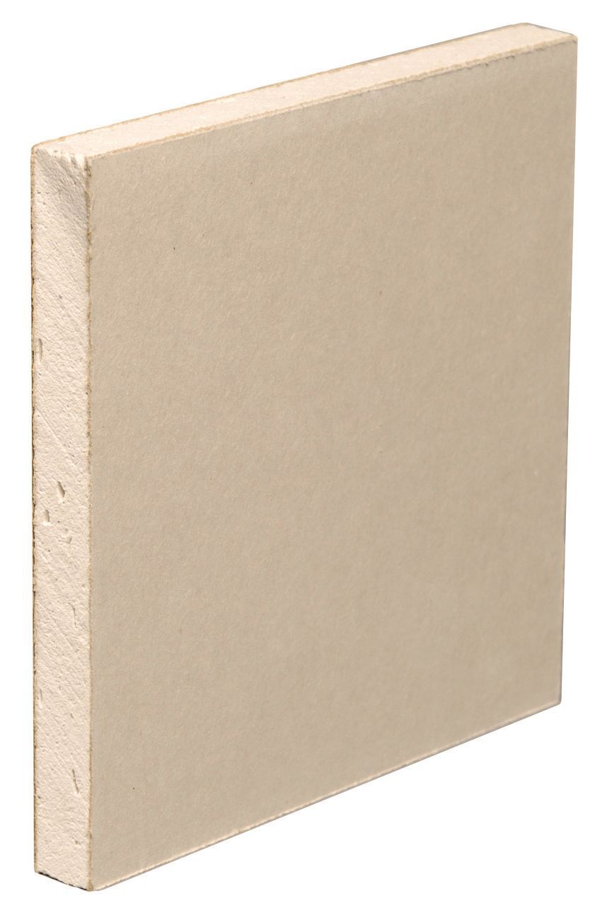 Gyproc Handiboard Square edge 12.5mm Plasterboard, (L)1.22m (W)0.6m