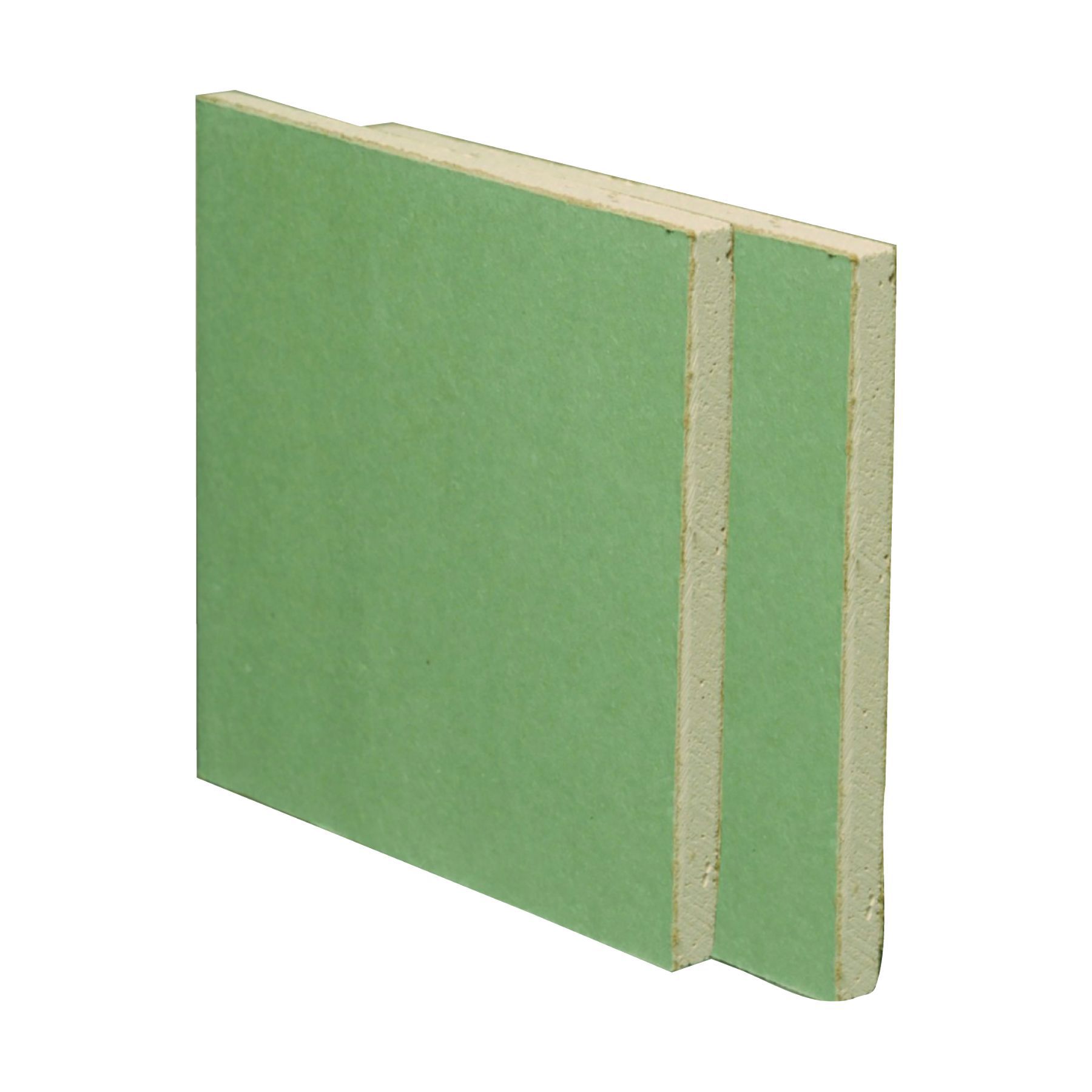 Gyproc Moisture Resistant Square edge 12.5mm Plasterboard, (L)1.2m (W)0.6m