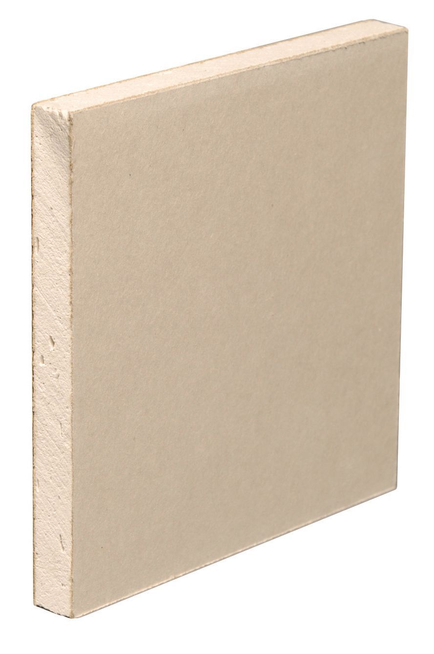 Gyproc Standard Square edge 12.5mm Plasterboard, (L)2.4m (W)1.2m