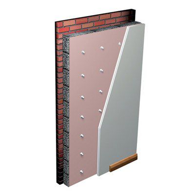 Gyproc Thermaline Plus Tapered edge 27mm Plasterboard, (L)2.4m (W)1.2m