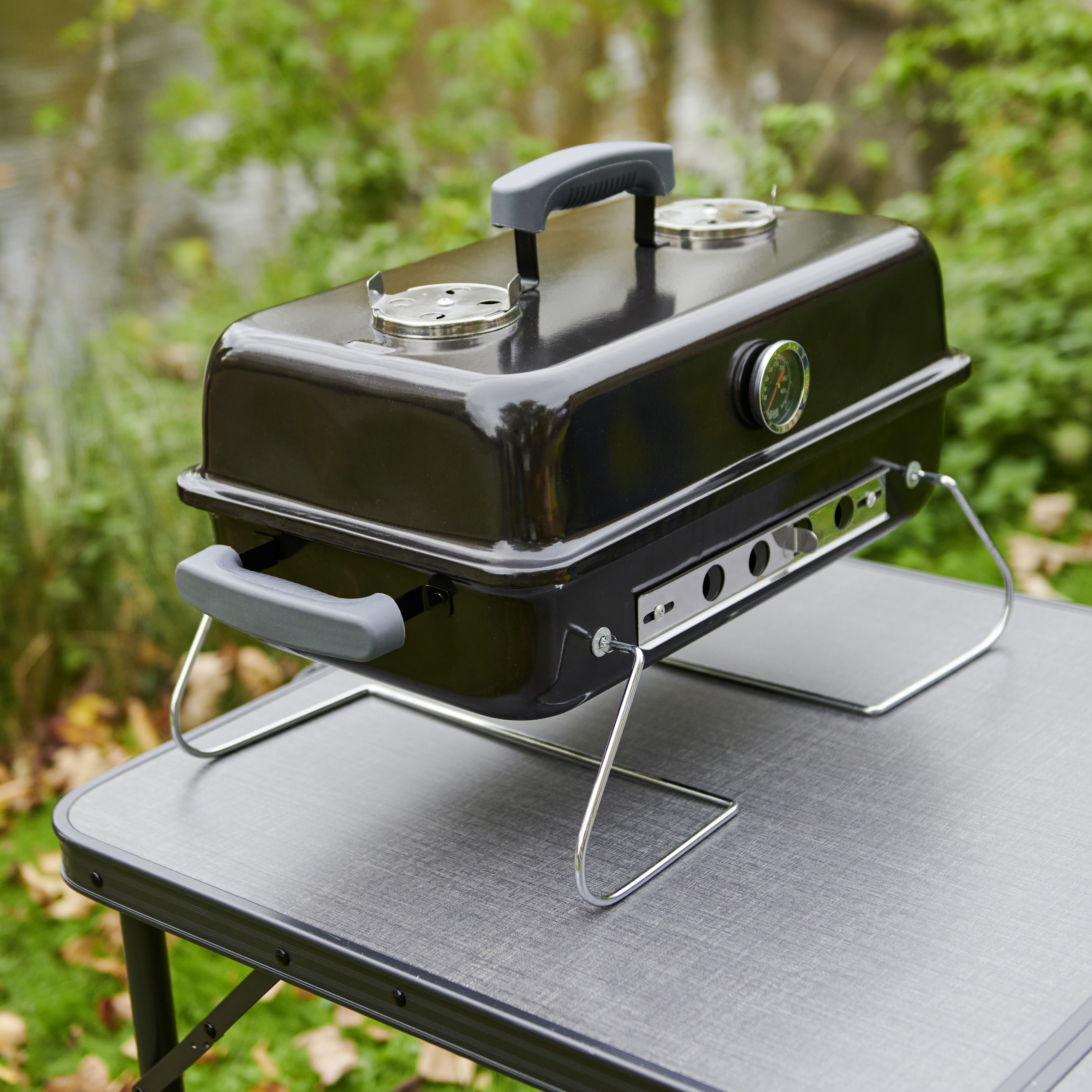 Habano Black Portable Charcoal rectangle BBQ