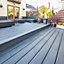 Habitat+ Grey Composite Deck board (L)2.4m (W)135mm (T)22mm