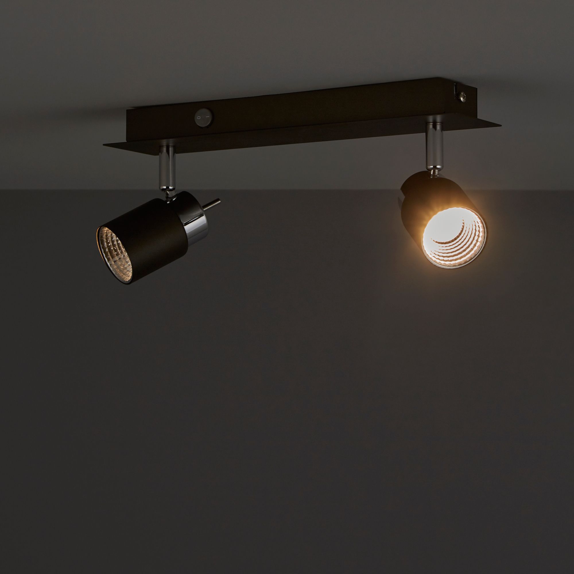 Hades Bar Gloss Chrome effect 2 Light Spotlight