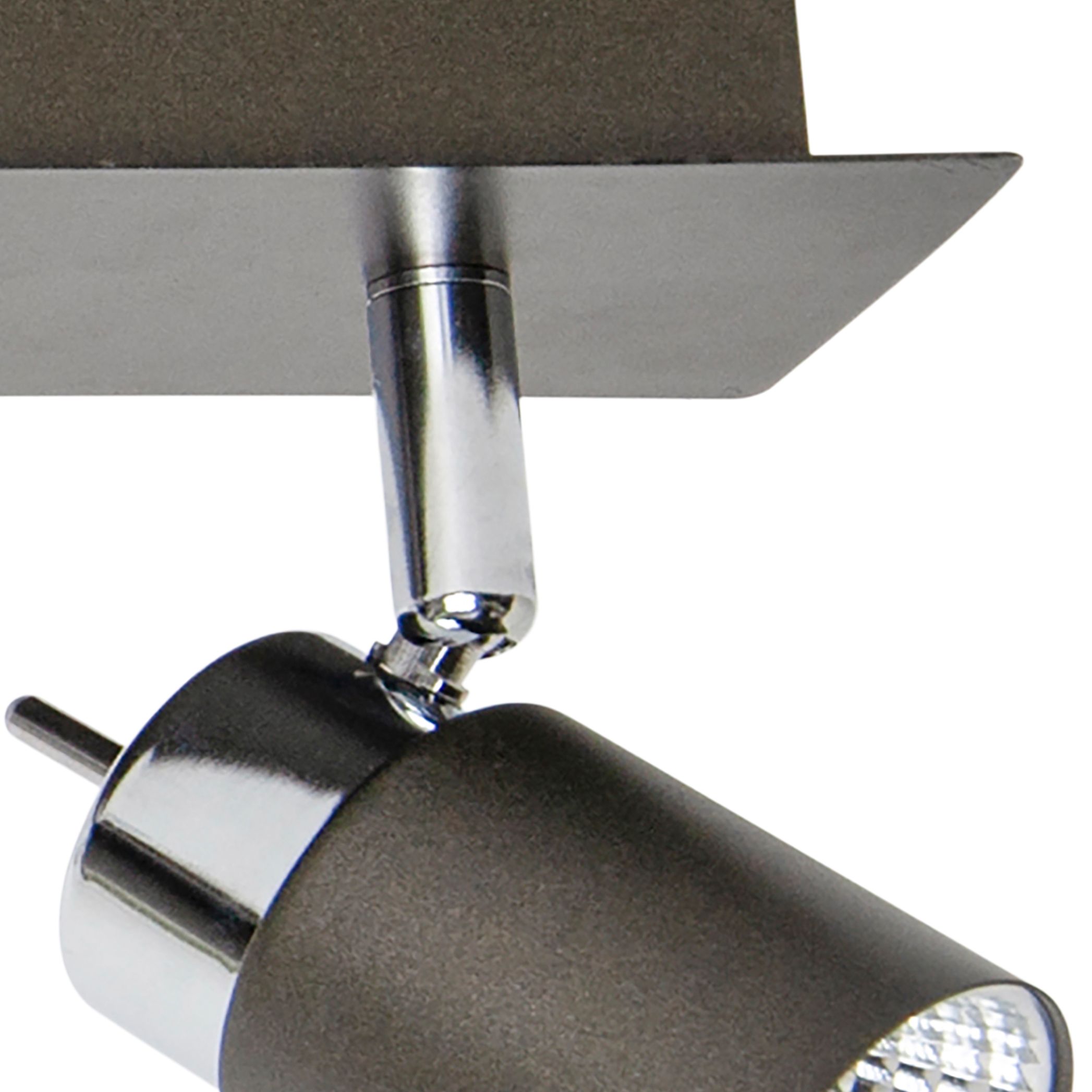 Hades Bar Gloss Graphite Chrome effect 4 Light Spotlight