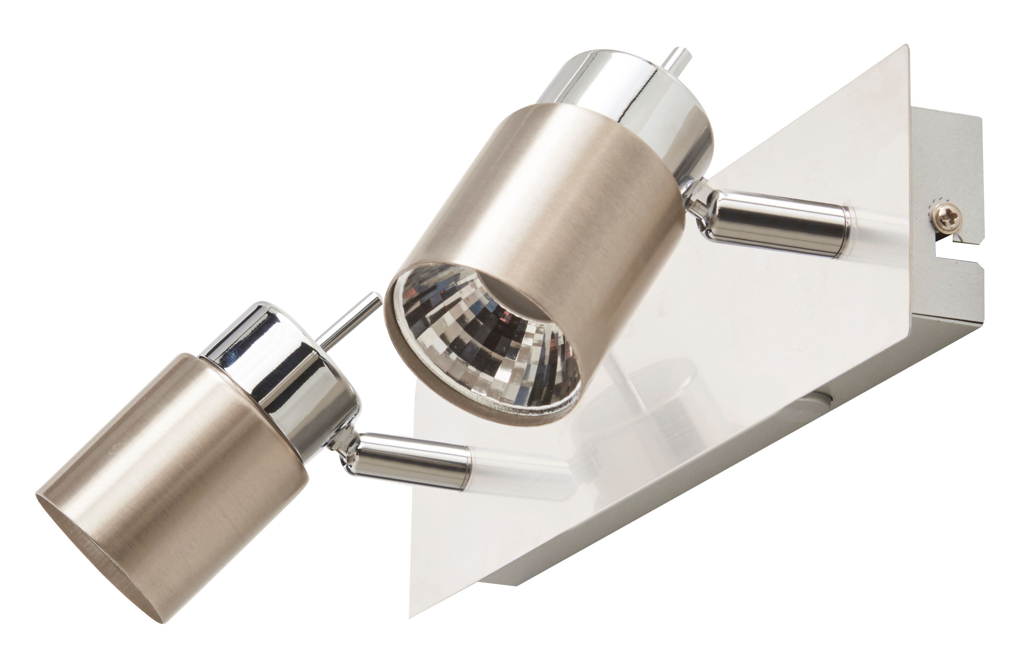 Hades Bar Satin Chrome effect 2 Light Spotlight