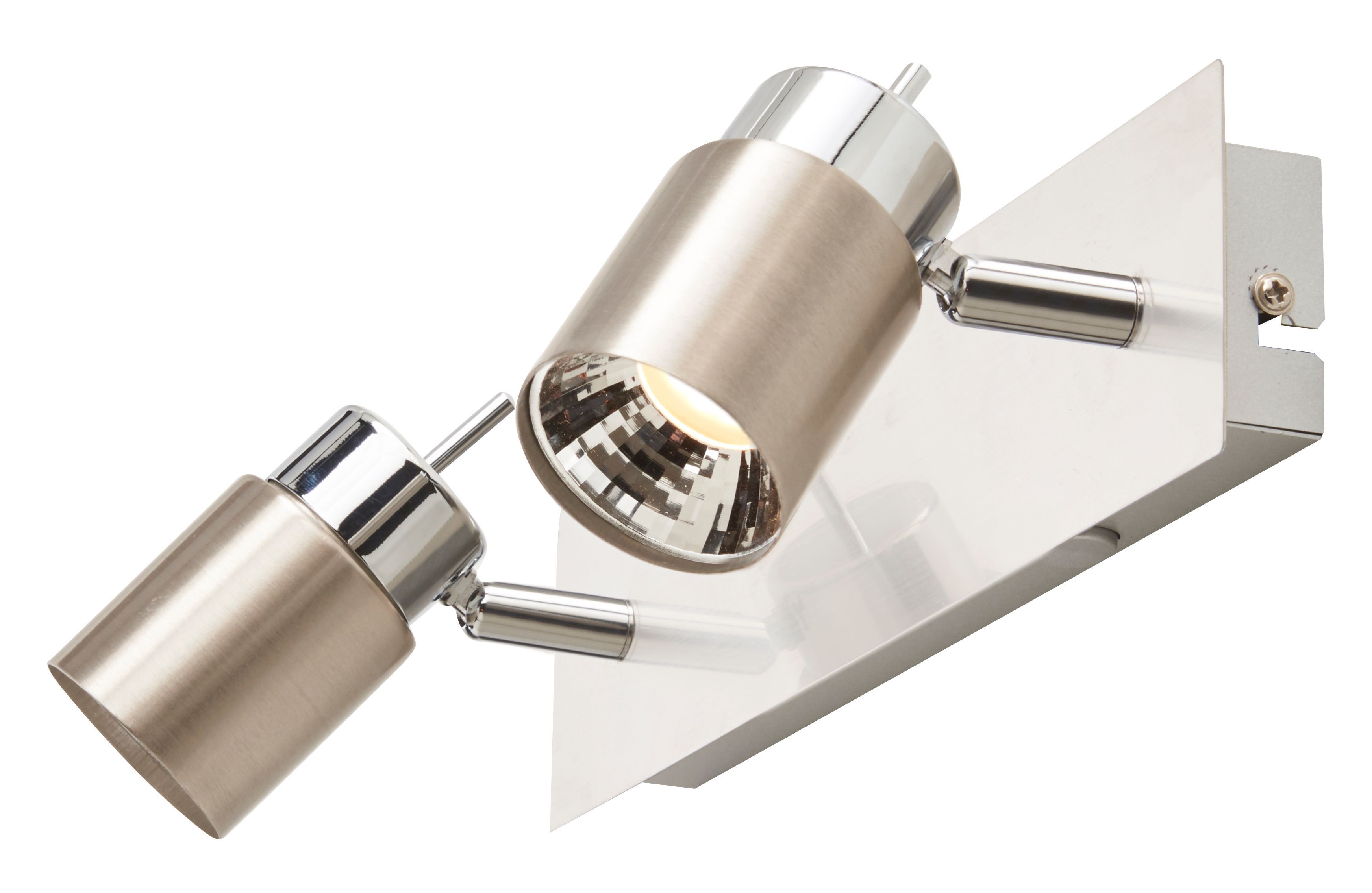 Hades Bar Satin Chrome effect 2 Light Spotlight