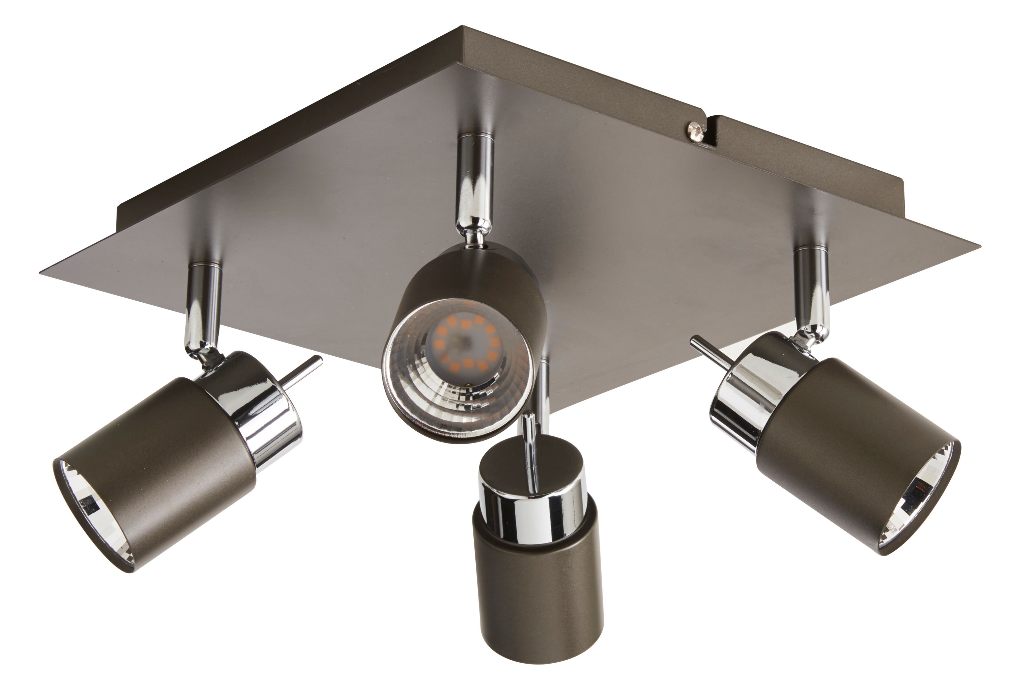 Hades Gloss Chrome effect 4 Light Spotlight