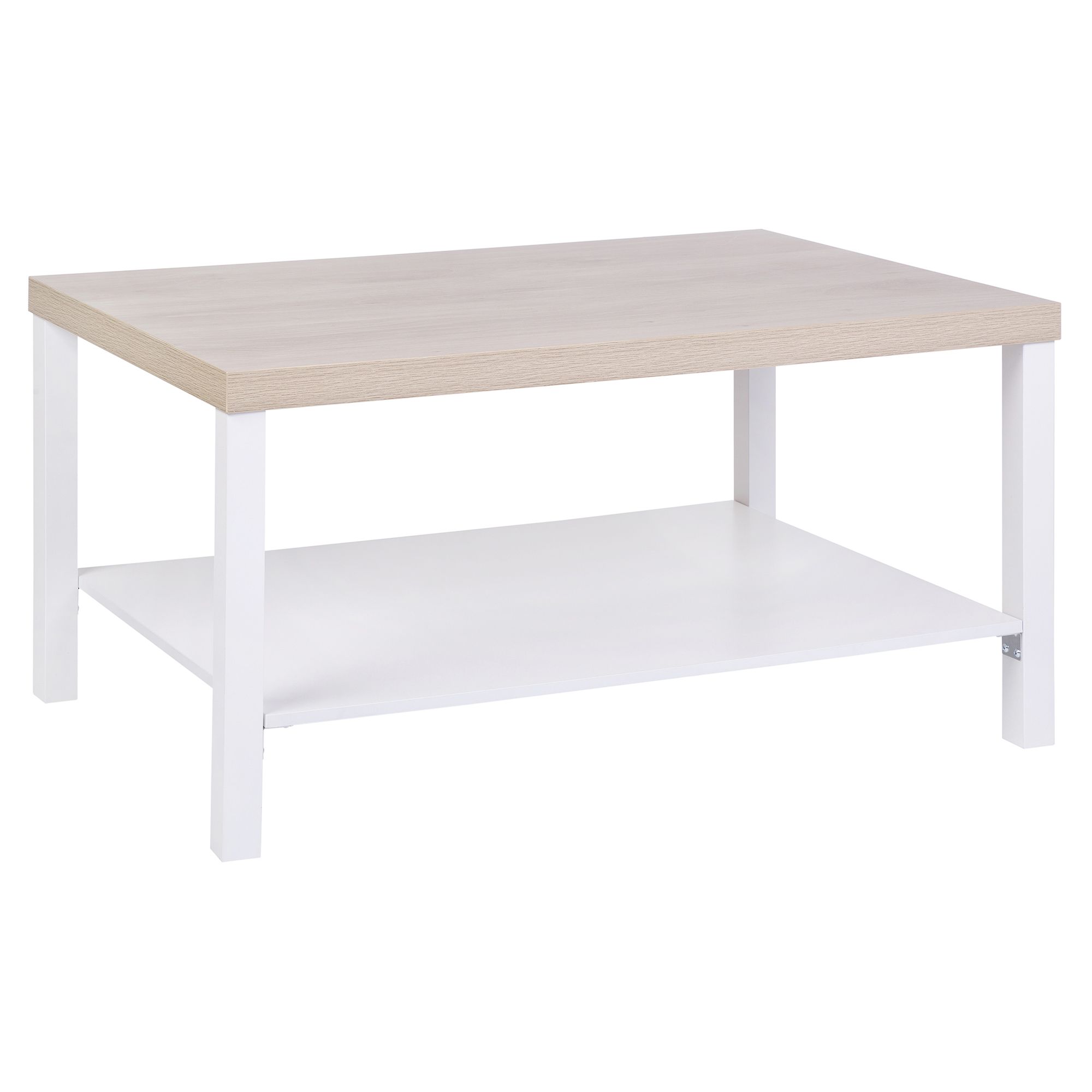Hadwell Matt white oak effect Coffee table (H)45cm (W)55cm