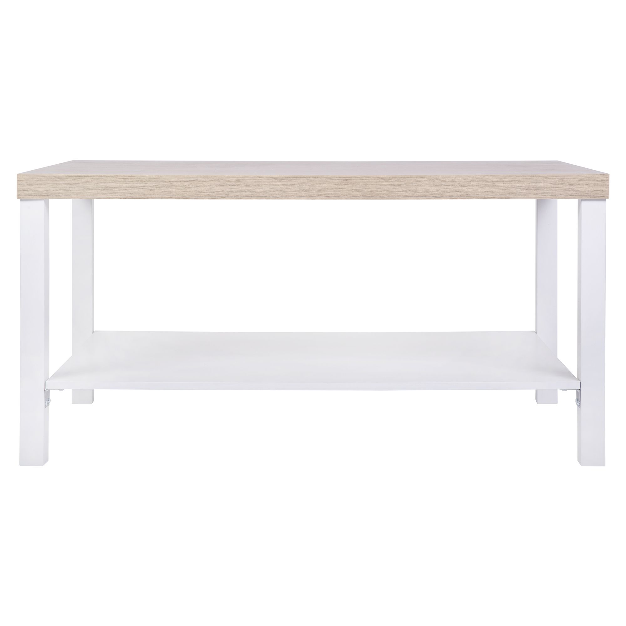 Hadwell Matt white oak effect Coffee table (H)45cm (W)55cm