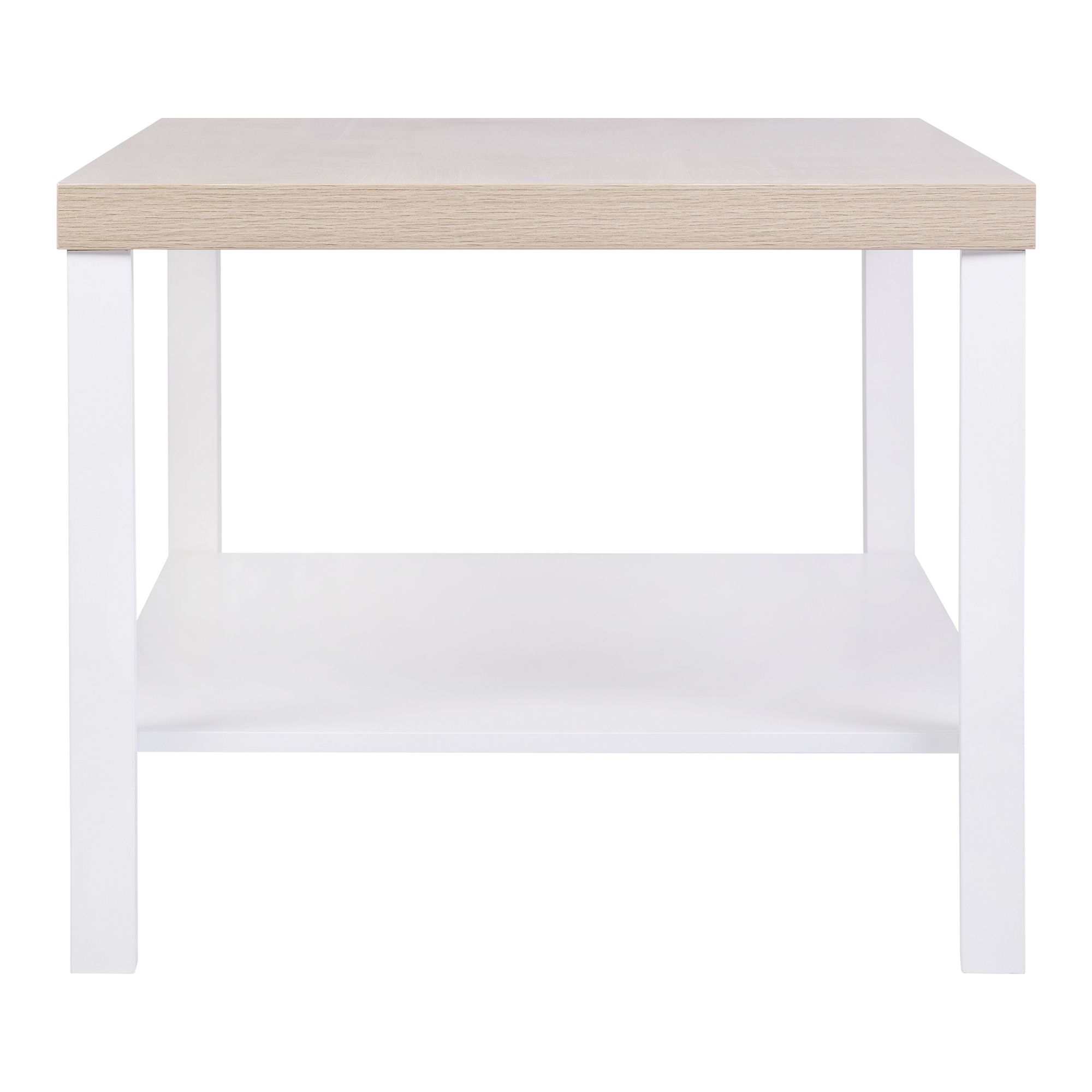 Hadwell Matt white oak effect Coffee table (H)45cm (W)55cm