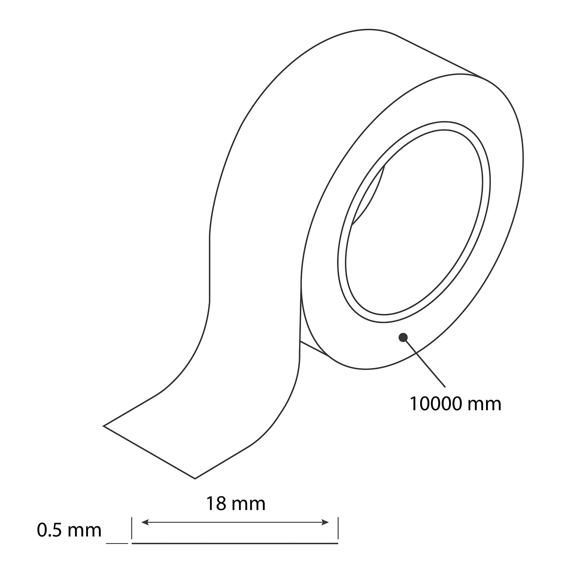 Hafele Dove Grey Edging tape, (L)10m (W)18mm