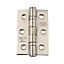 Hafele Satin Stainless steel Butt Door hinge CE7 (L)76mm, Pack of 2