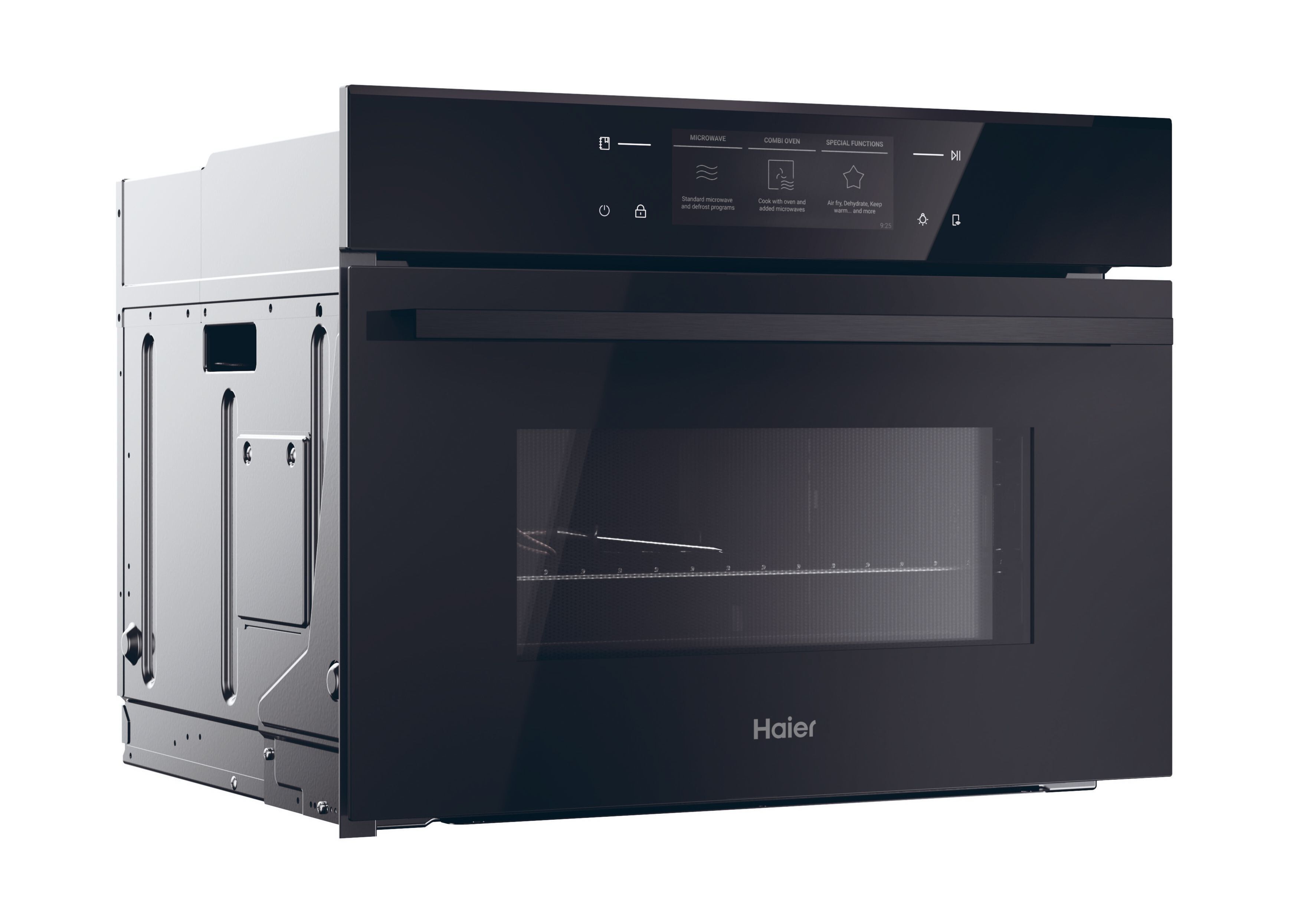 Haier H4MWID49P6NQB Built-in Compact Combination microwave - Black