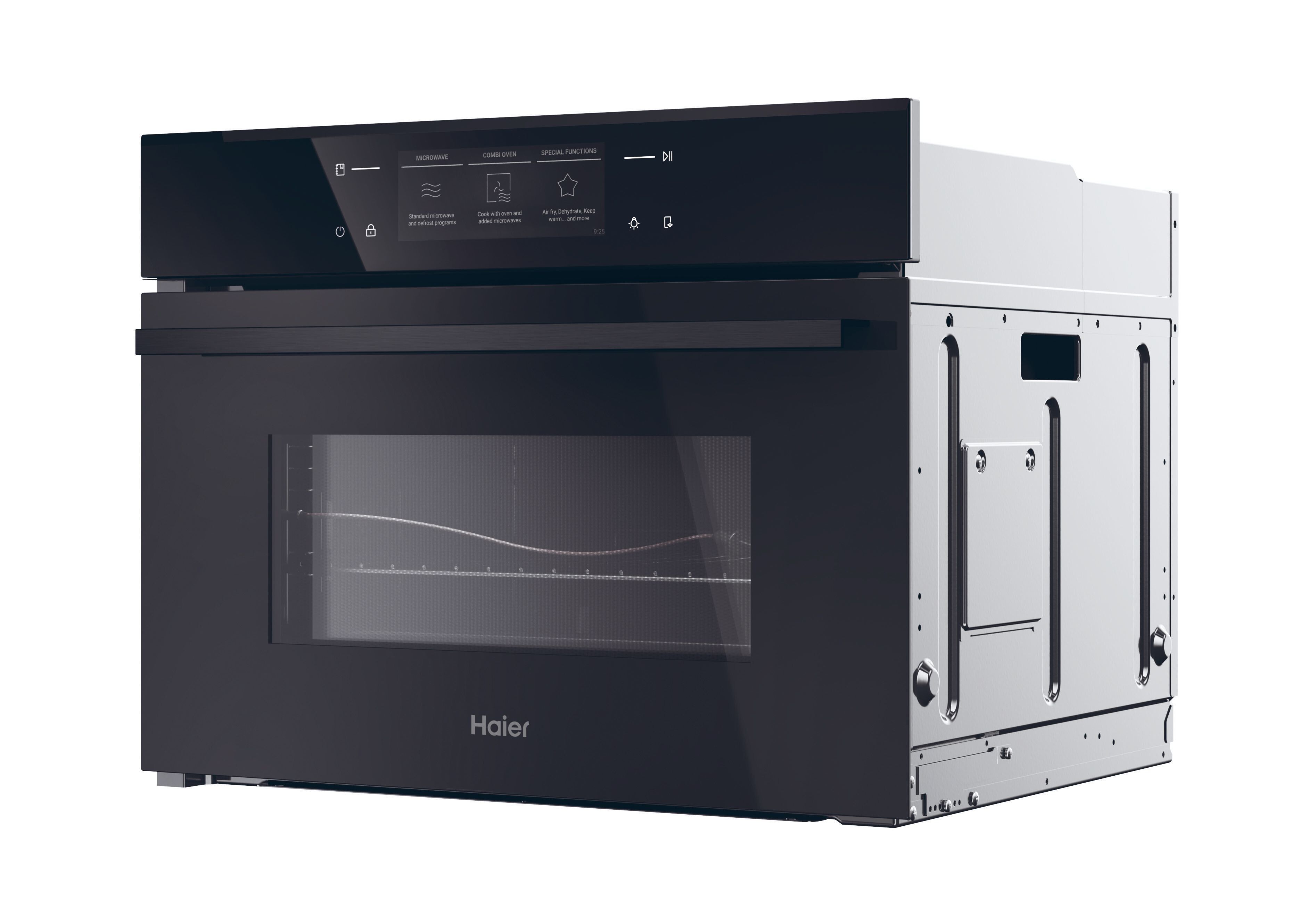 Haier H4MWID49P6NQB Built-in Compact Combination microwave - Black