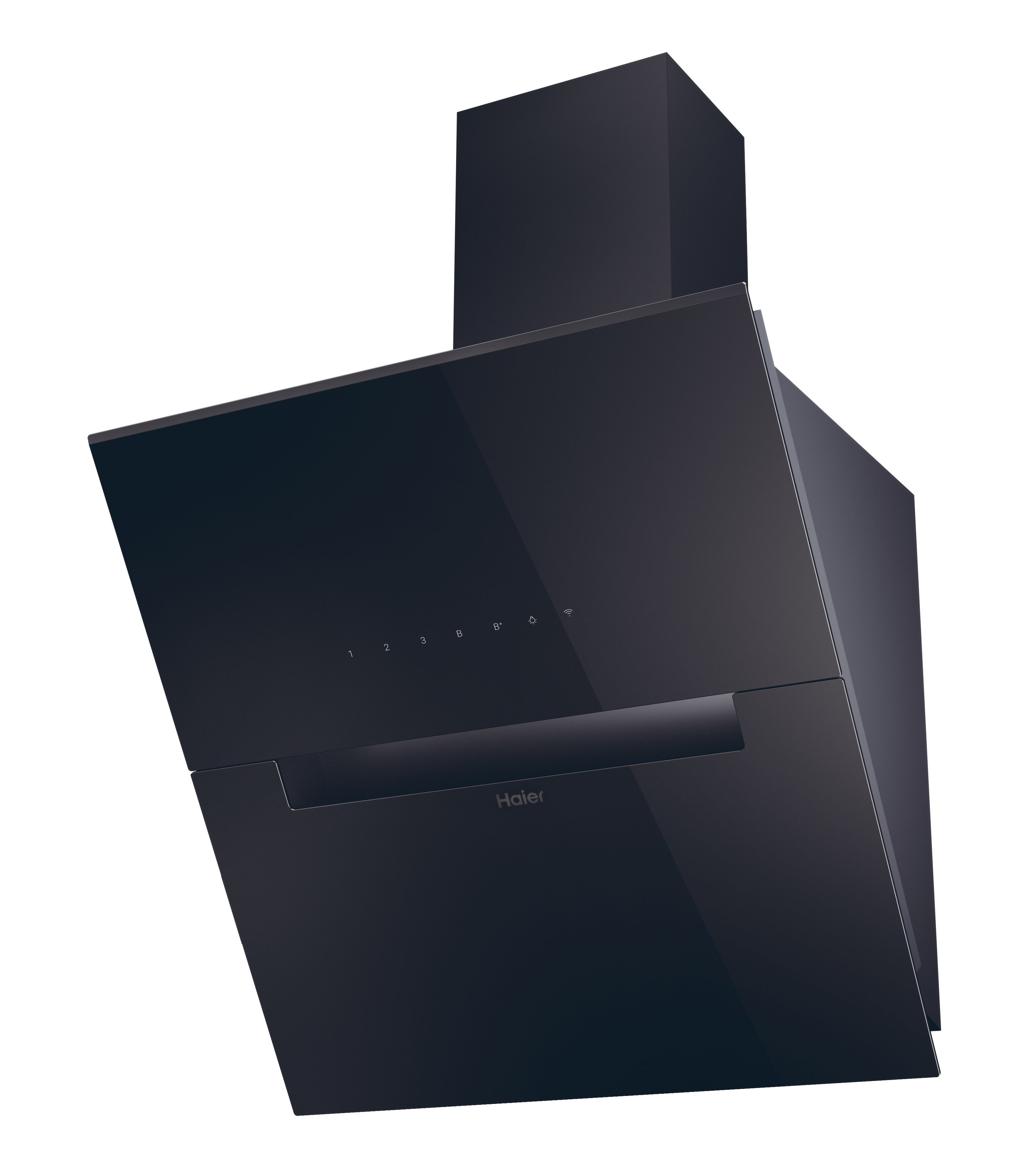 Haier HADG6CBS4BWIFI Glass Wifi Connected Angled Cooker hood (W)60cm - Black