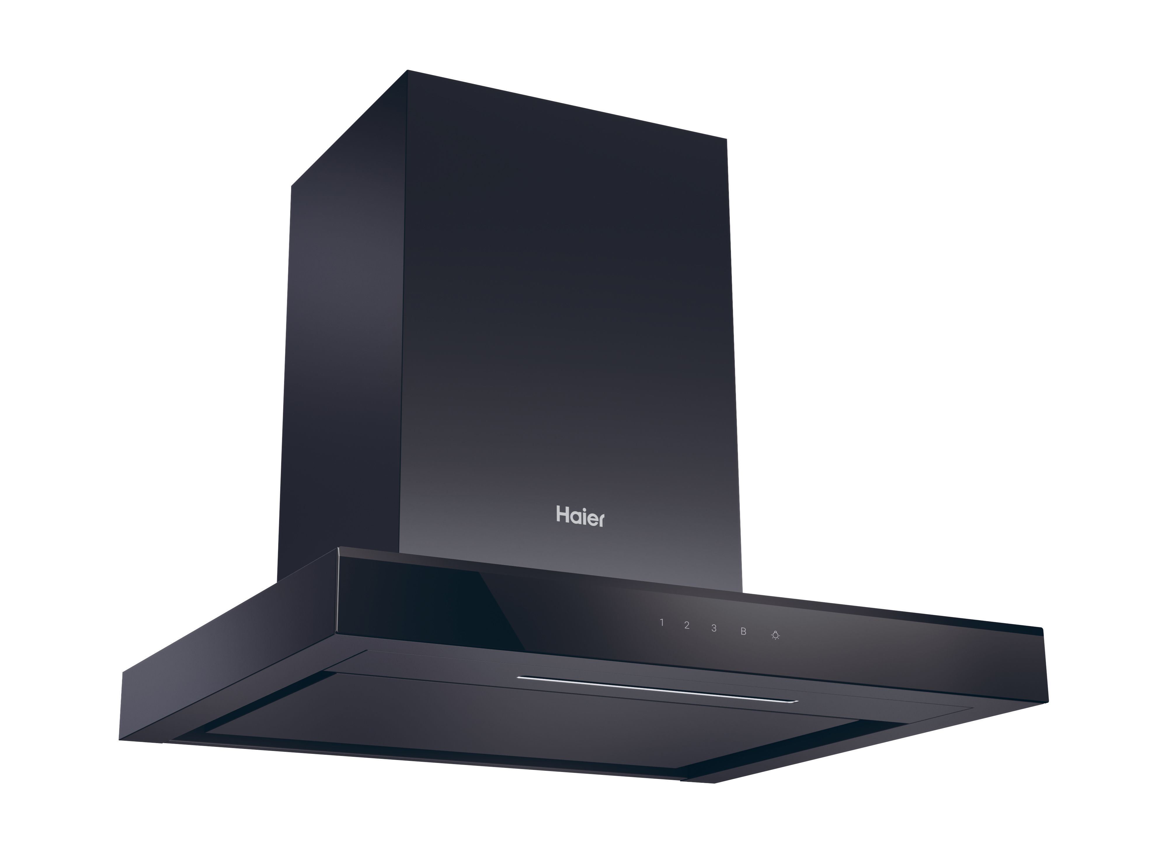 Haier HATS6CBS4B Metal Chimney Cooker hood (W)60cm - Black
