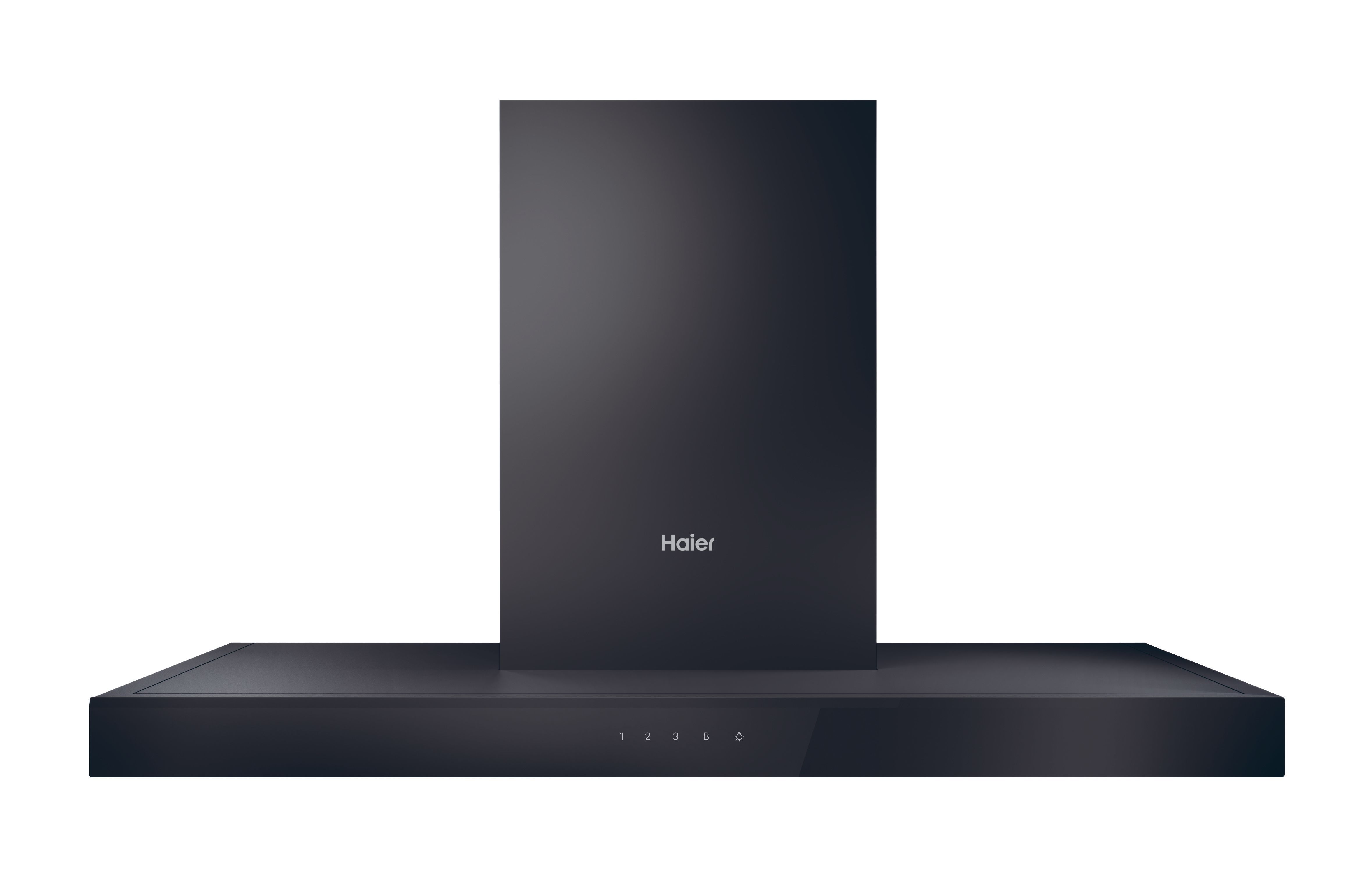 Haier HATS9CBS4B Metal Chimney Cooker hood (W)90cm - Black