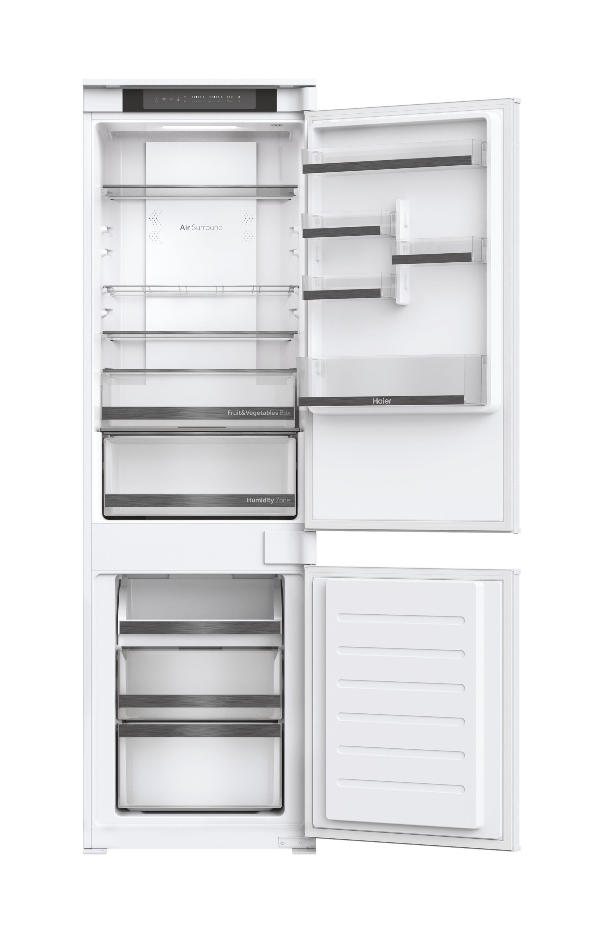 Haier HBW5518EK 70:30 Built-in Automatic defrost Fridge freezer - White