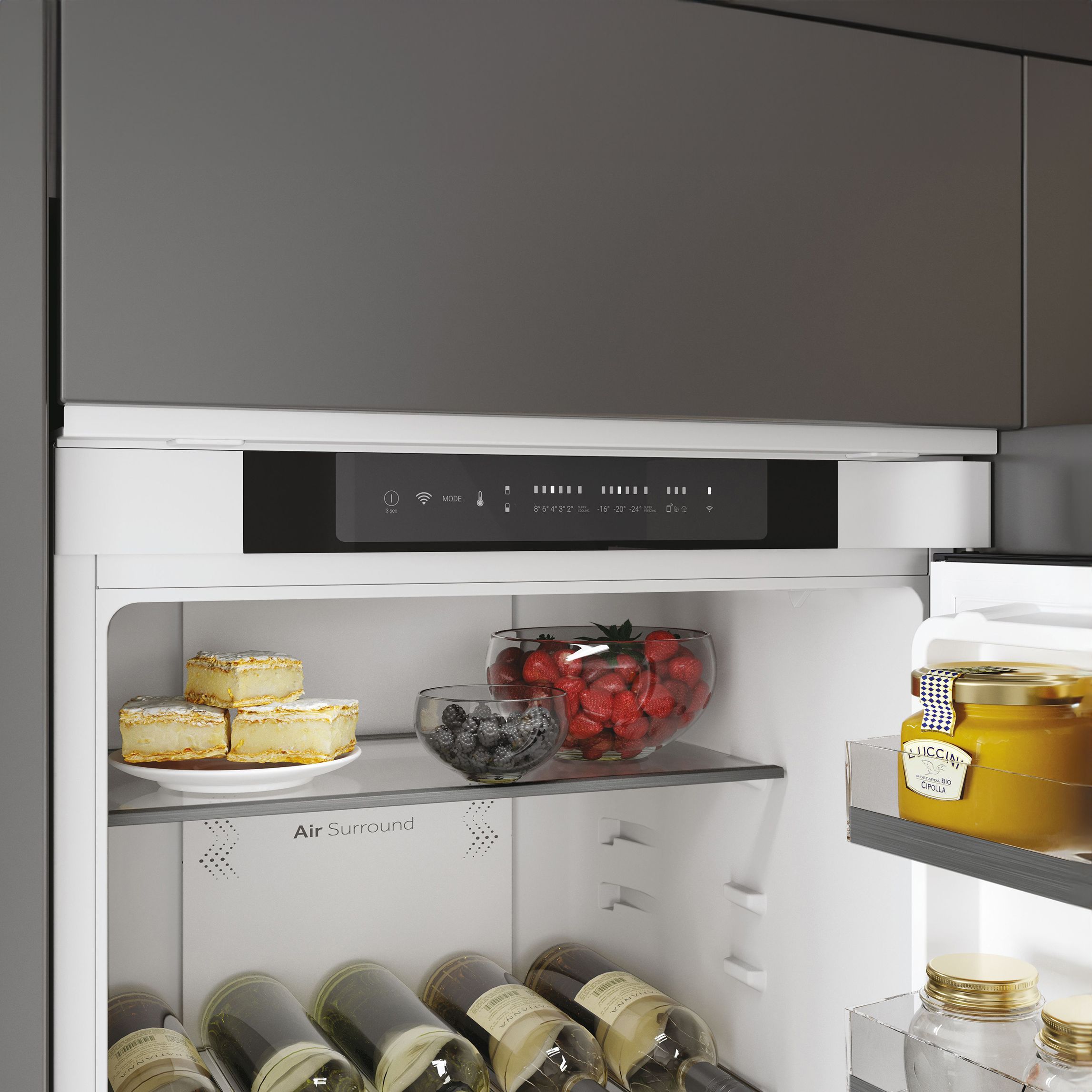 Haier HBW5518EK 70:30 Built-in Automatic defrost Fridge freezer - White