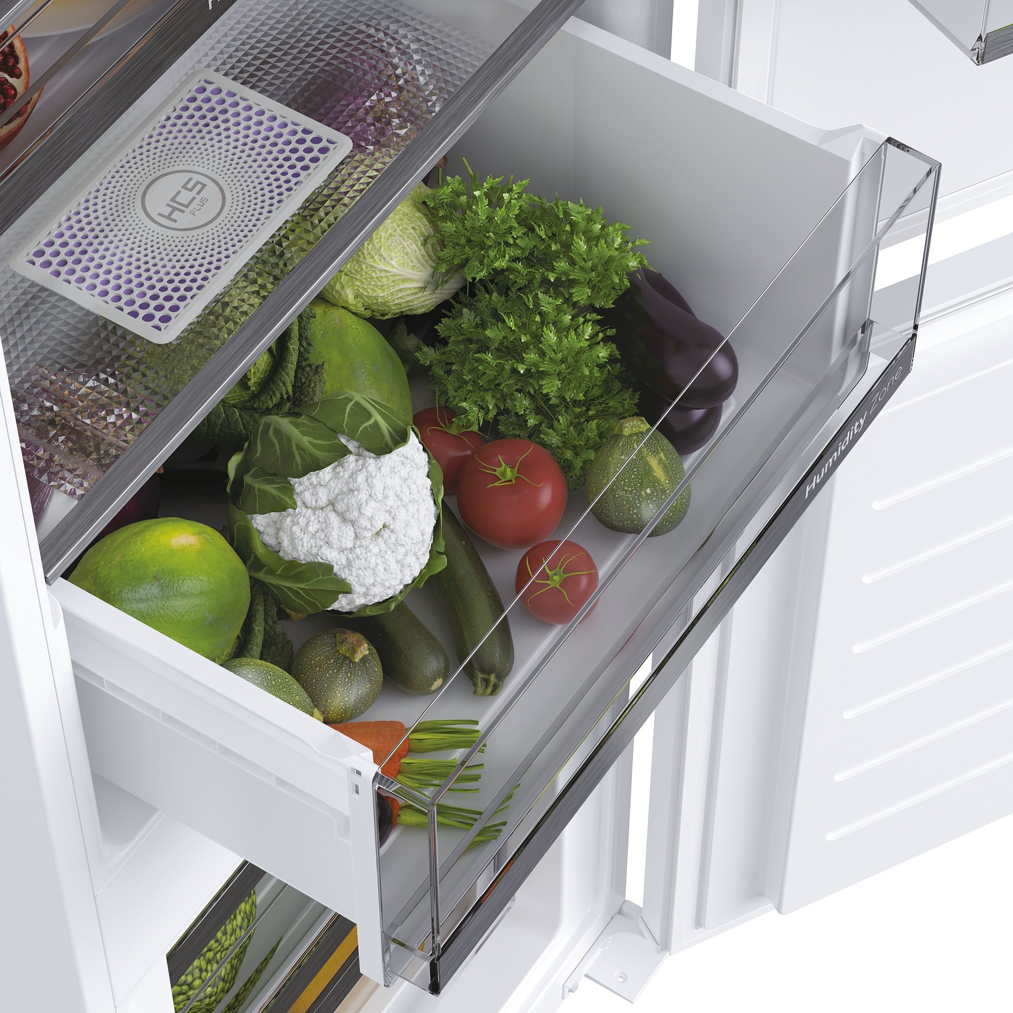Haier HBW5518EK 70:30 Built-in Automatic defrost Fridge freezer - White
