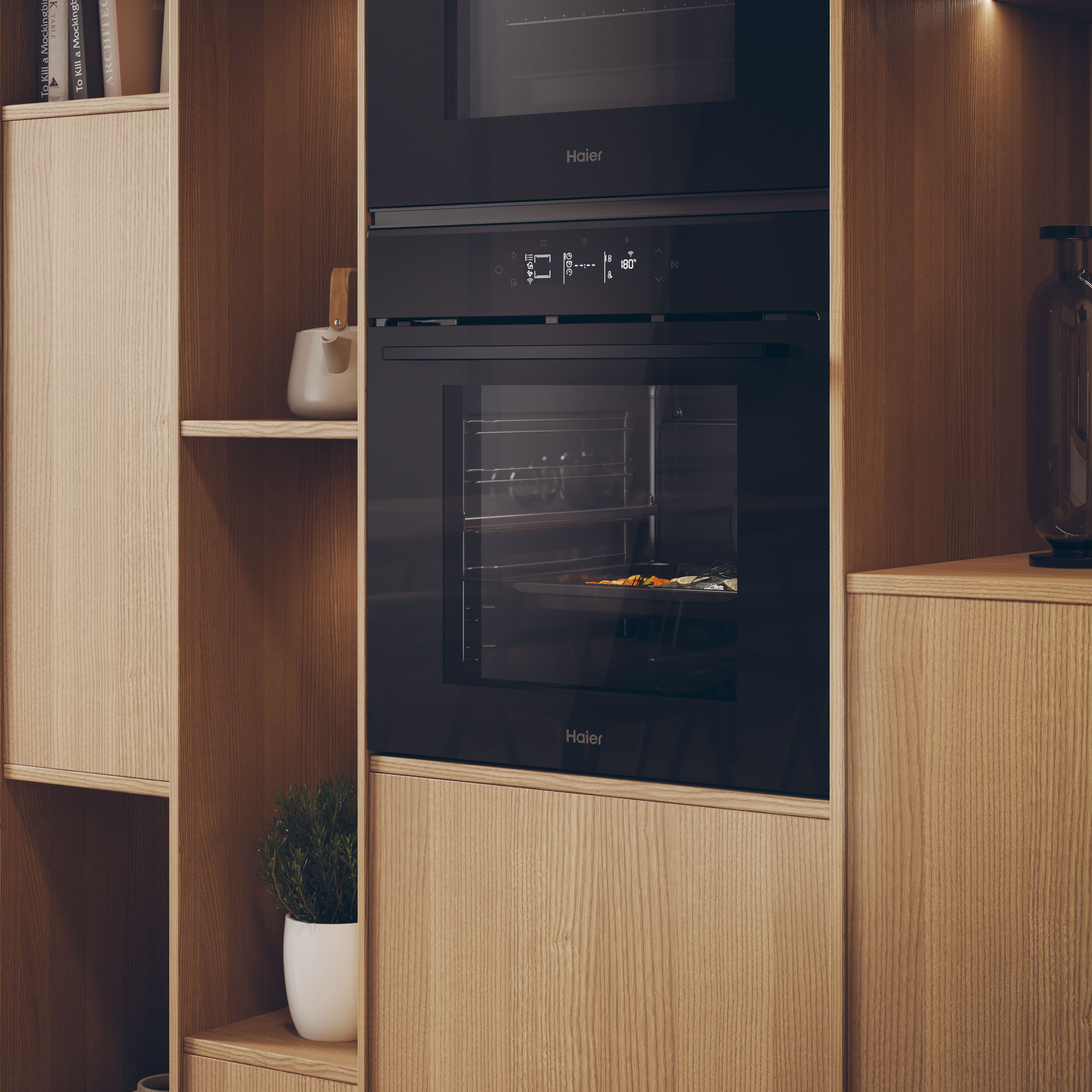 Haier iD Series H6 ID25G3YTB1 Built-in Single Multi-function Electric Oven - Black